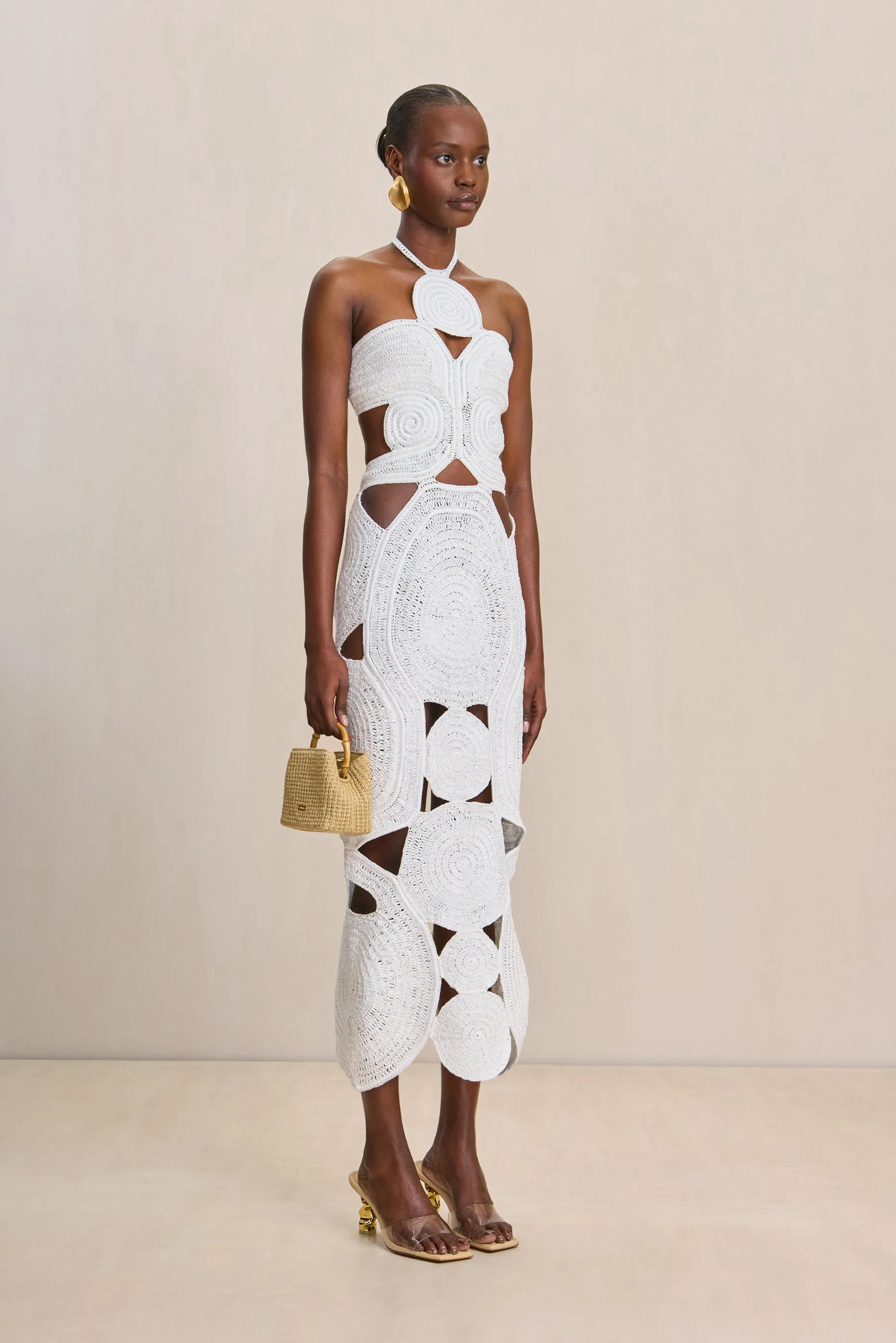 SHENAZ CROCHET DRESS - OFF WHITE sold by Cult Gaia product image thumbnail 4