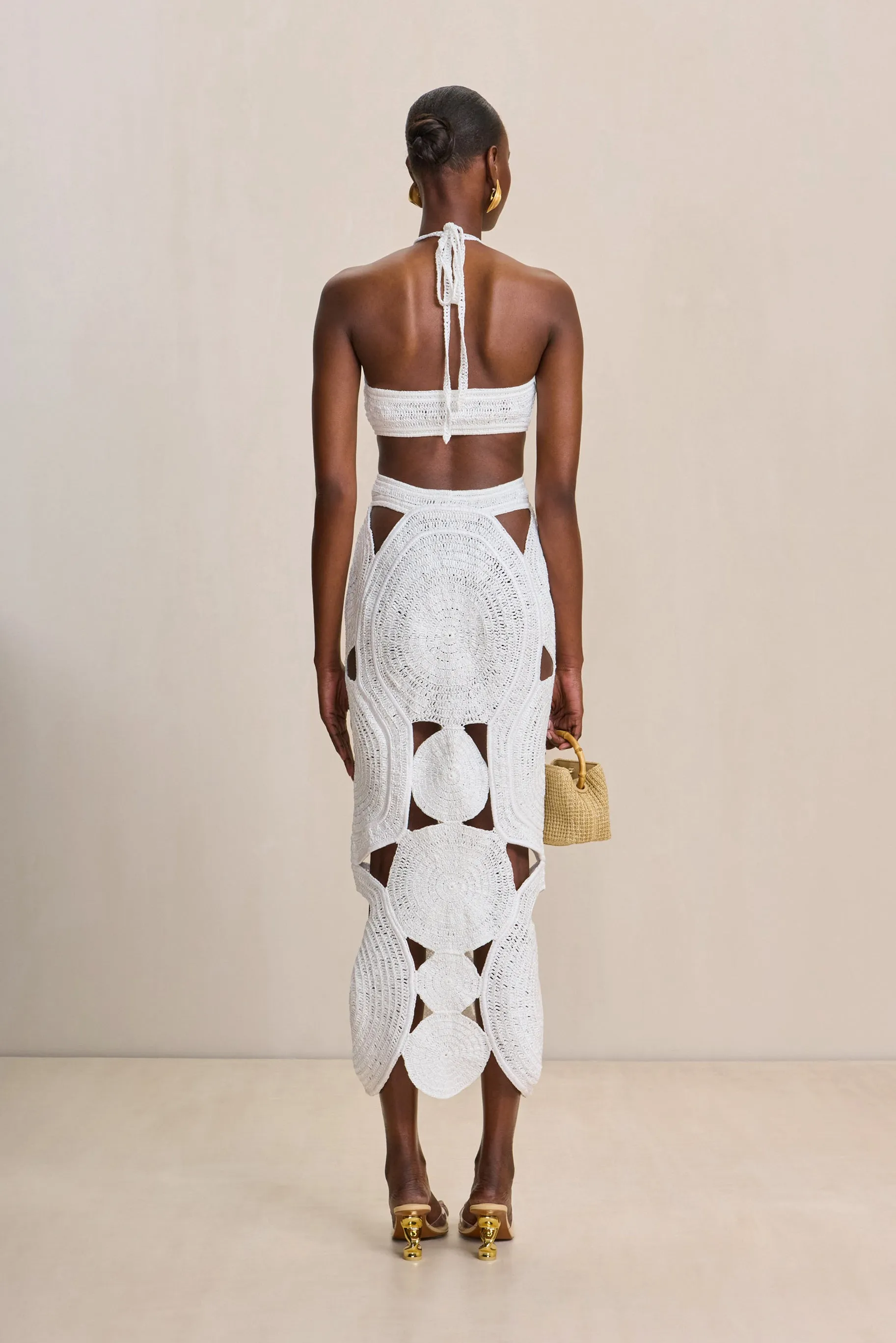 SHENAZ CROCHET DRESS - OFF WHITE sold by Cult Gaia product image thumbnail 5