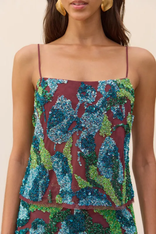 MAISON TOP - TULIP PRINT sold by Cult Gaia