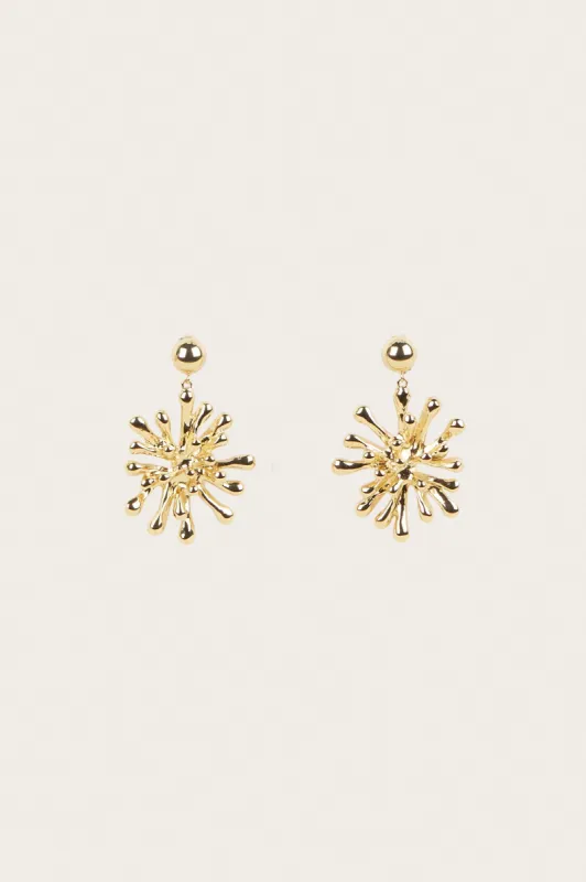 ODEYA EARRING - SHINY BRASS sold by cult gaia