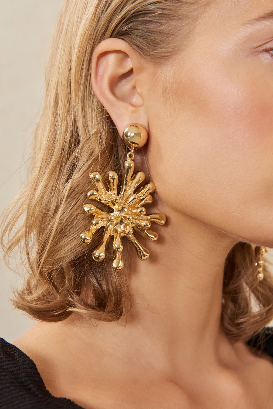ODEYA EARRING - SHINY BRASS sold by cult gaia product image thumbnail 3