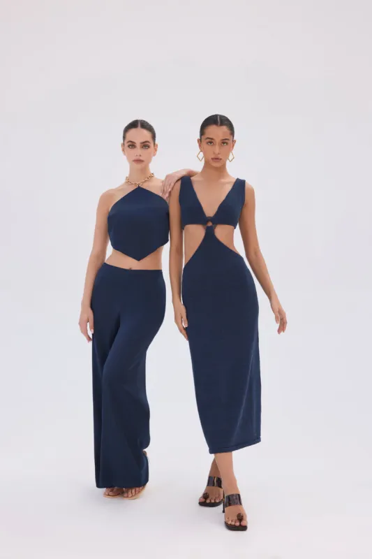 BANK KNIT DRESS - INK sold by cult gaia