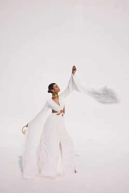 CELESTE GOWN - OFF WHITE sold by cult gaia