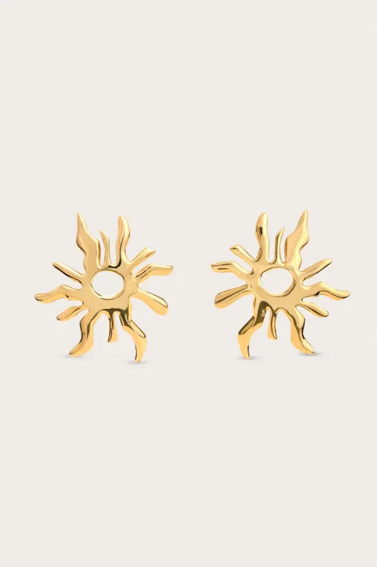 SOLEIL EARRING - SHINY BRASS sold by cult gaia