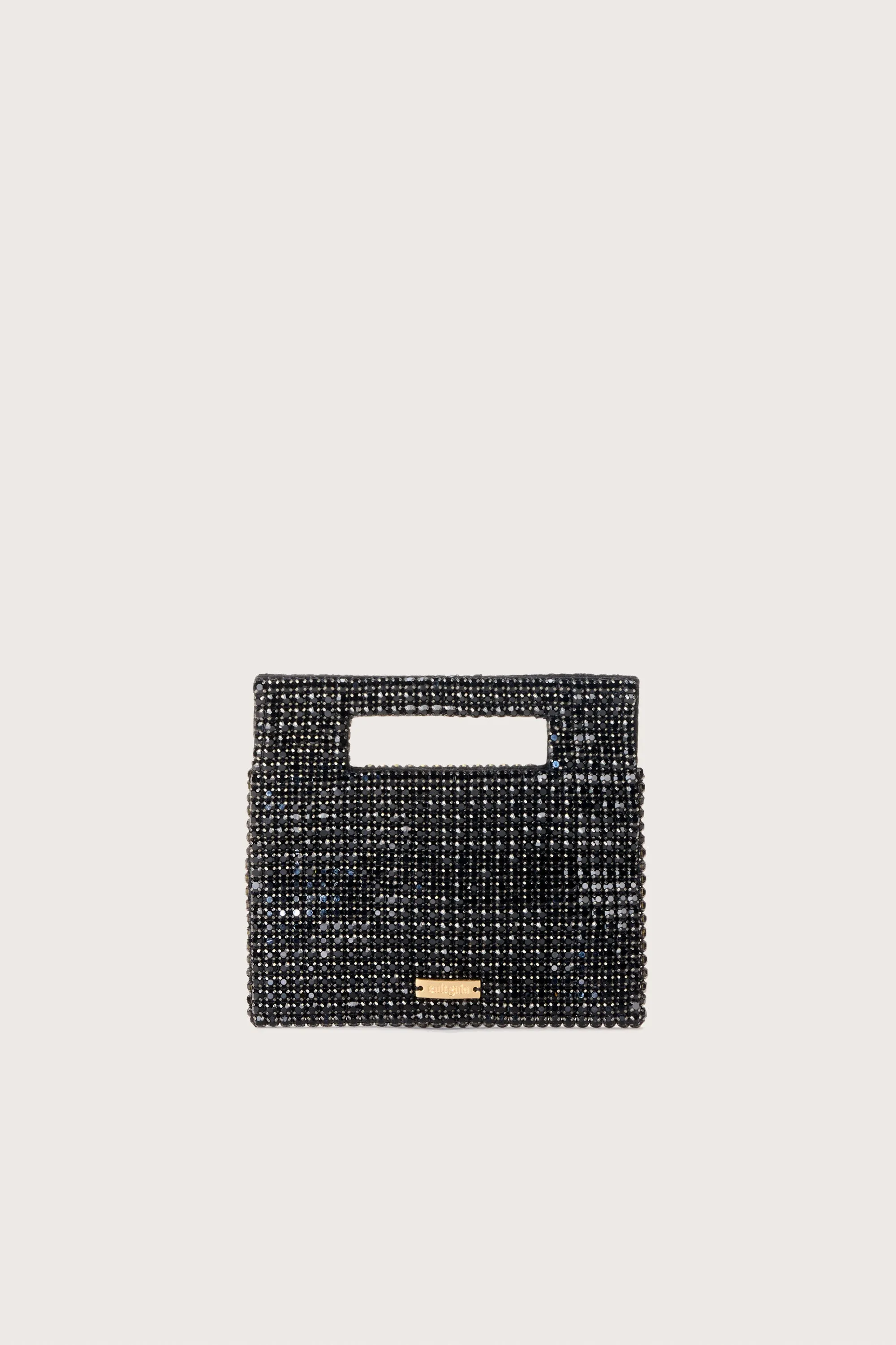LUCINDA NANO RHINESTONE CLUTCH - BLACK sold by cult gaia