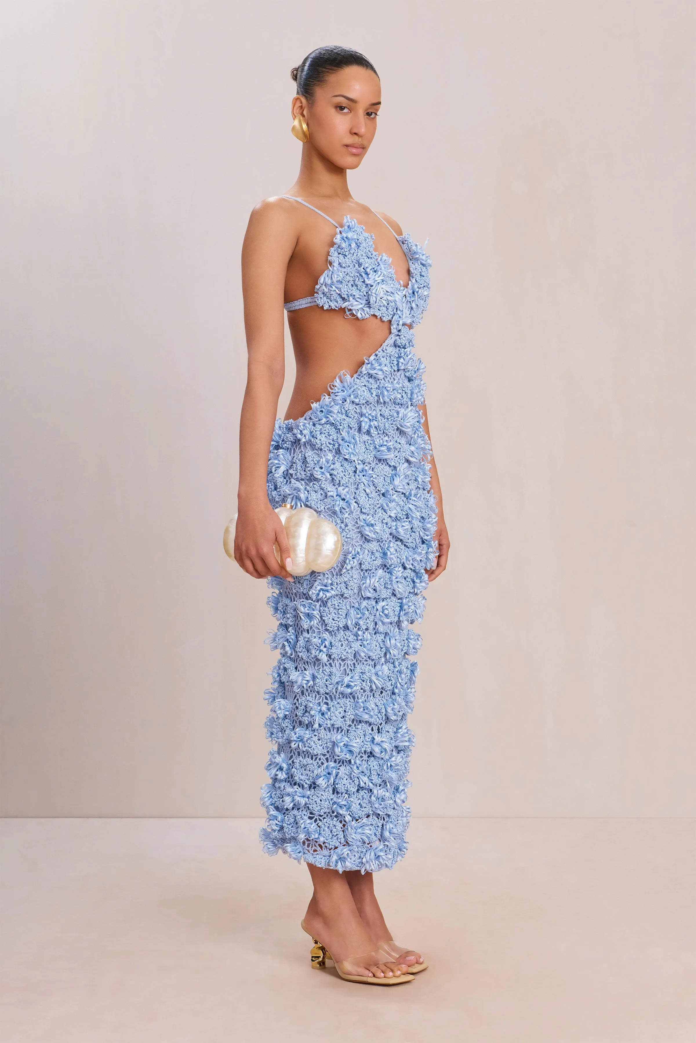 ROMANA CROCHET DRESS - MARINE sold by Cult Gaia product image thumbnail 3