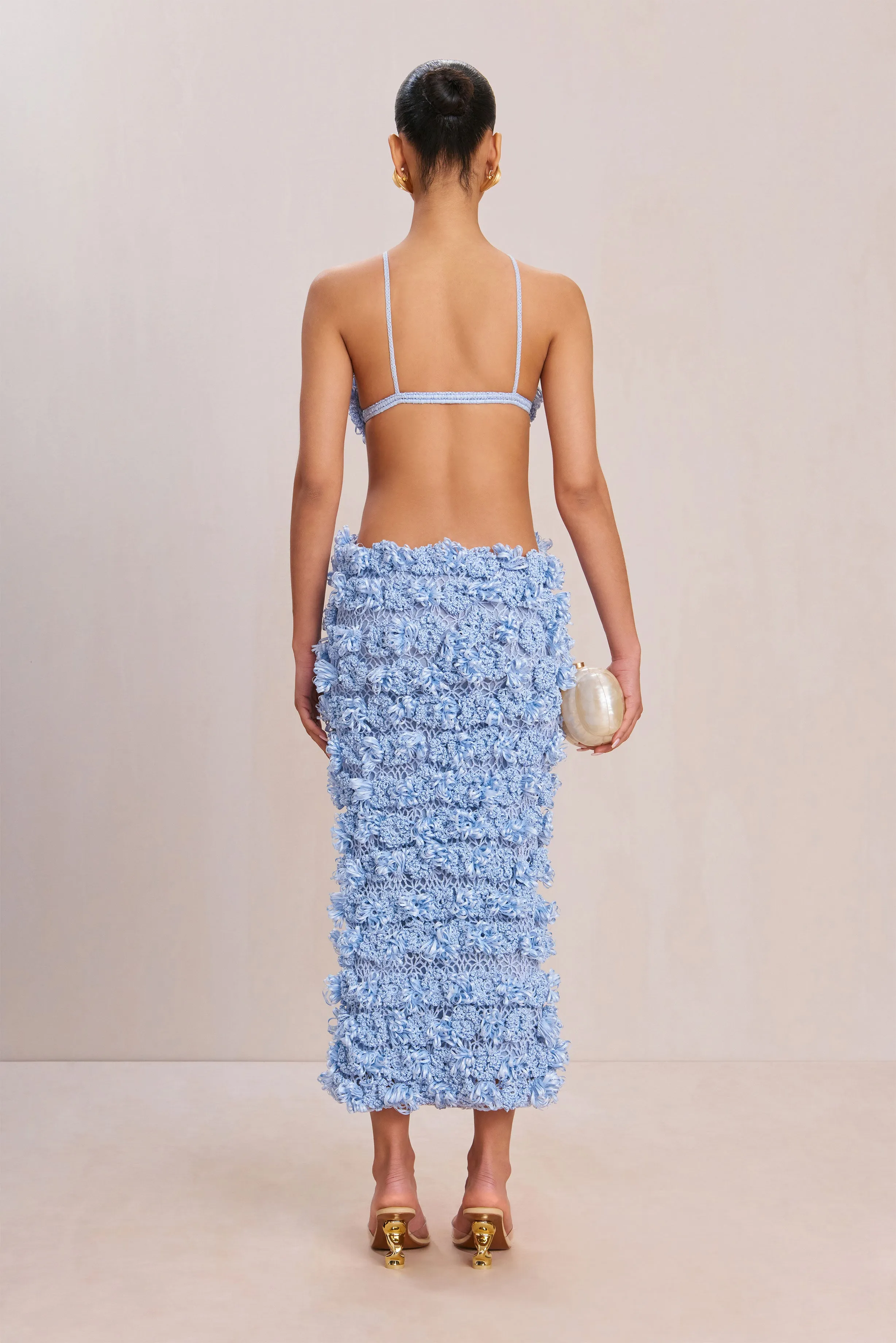 ROMANA CROCHET DRESS - MARINE sold by Cult Gaia product image thumbnail 5