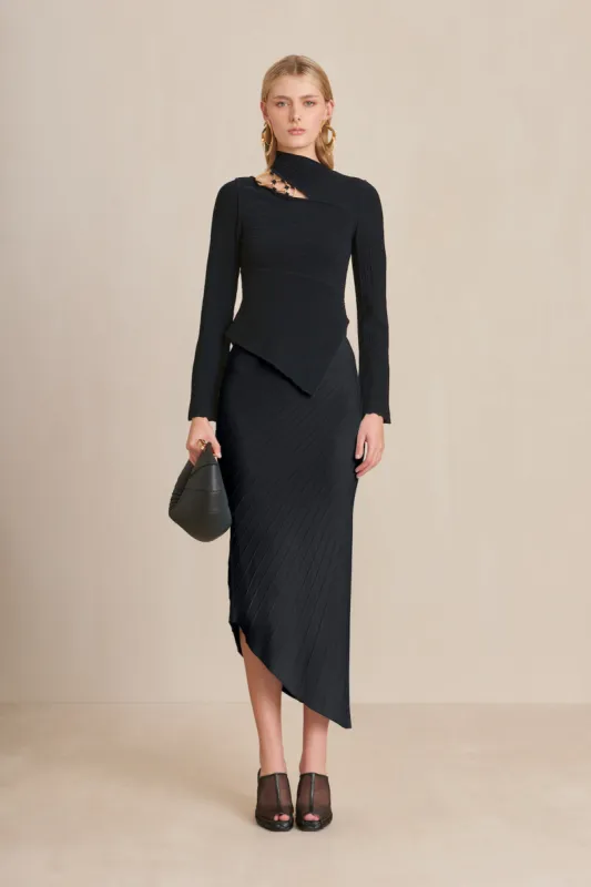 EWEN KNIT SKIRT - BLACK sold by Cult Gaia