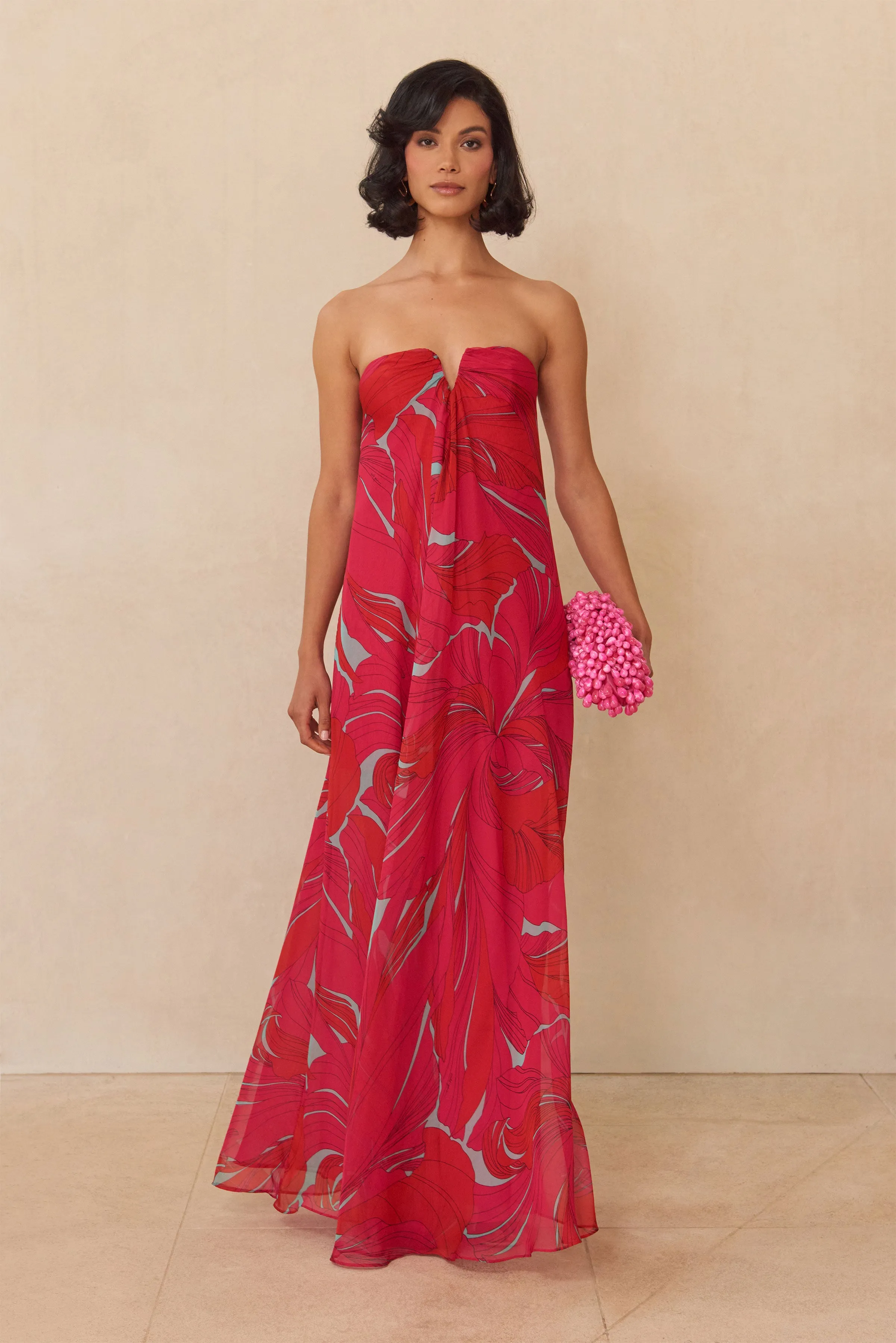 JANELLE GOWN - CHANTARELLE PINK sold by cult gaia
