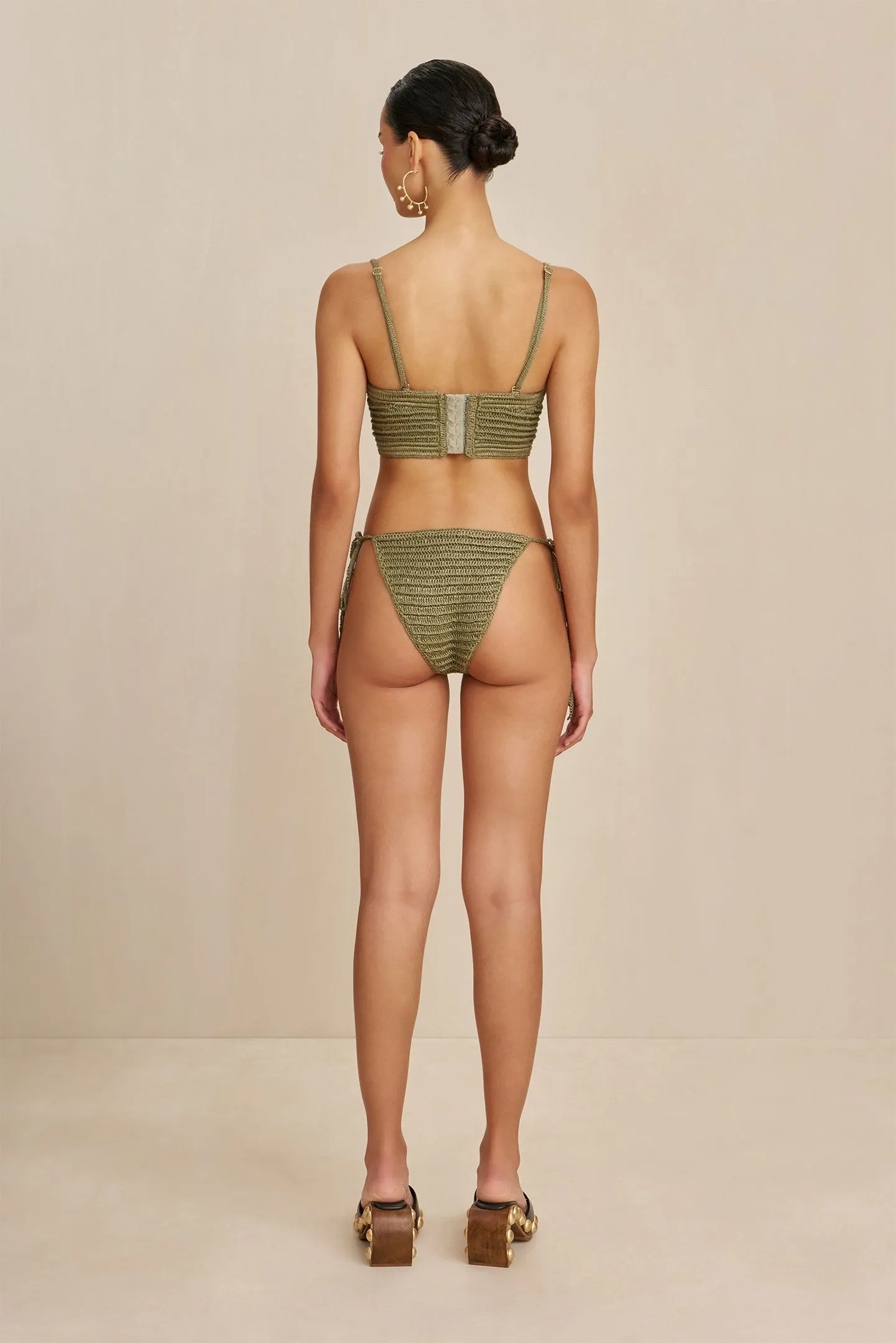 VIVIANA CROCHET BIKINI BOTTOM - TEA sold by Cult Gaia product image thumbnail 4