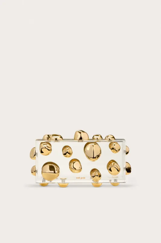 ORBS CLUTCH - SHINY BRASS sold by cult gaia
