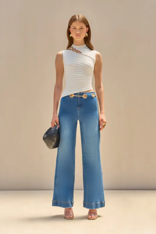 ARAYA KNIT TOP - OFF WHITE sold by cult gaia