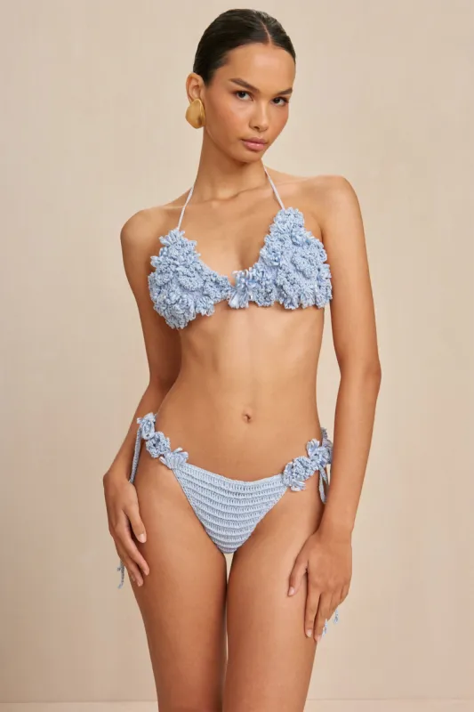 POLA CROCHET BIKINI TOP - MARINE sold by Cult Gaia