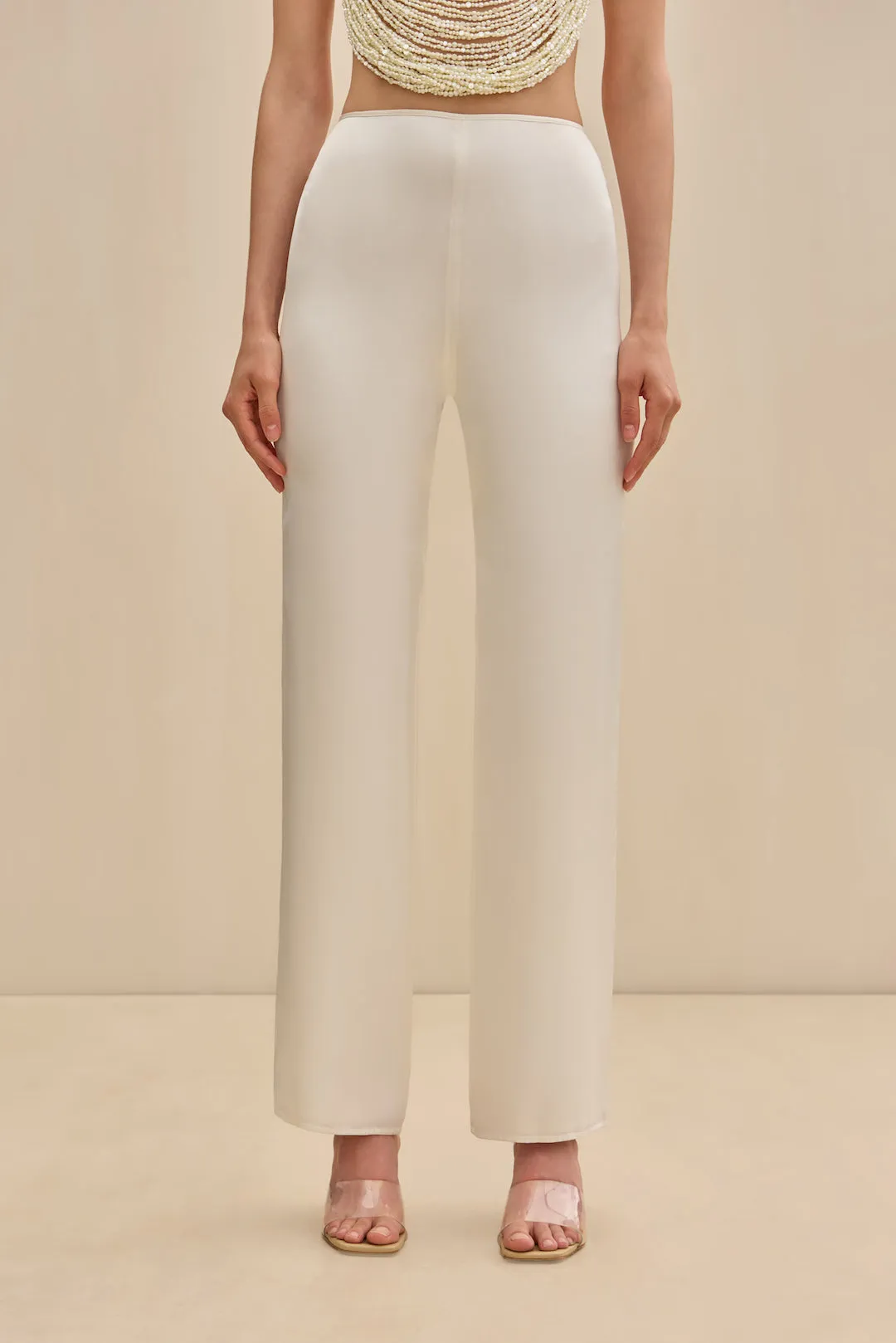 KORA PANT - OFF WHITE SILK sold by Cult Gaia product image thumbnail 2