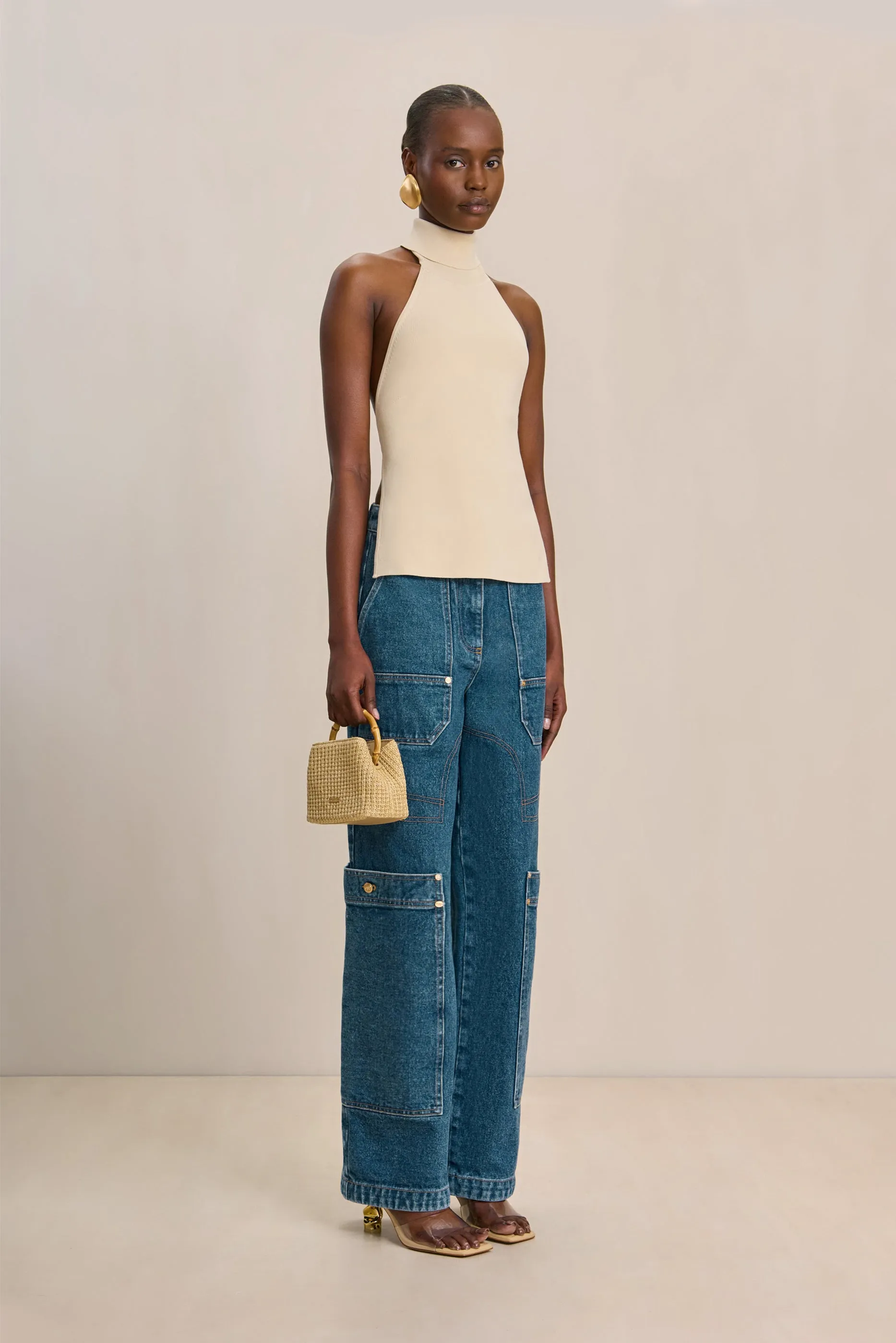 WAKE KNIT TOP - SAND sold by Cult Gaia product image thumbnail 4