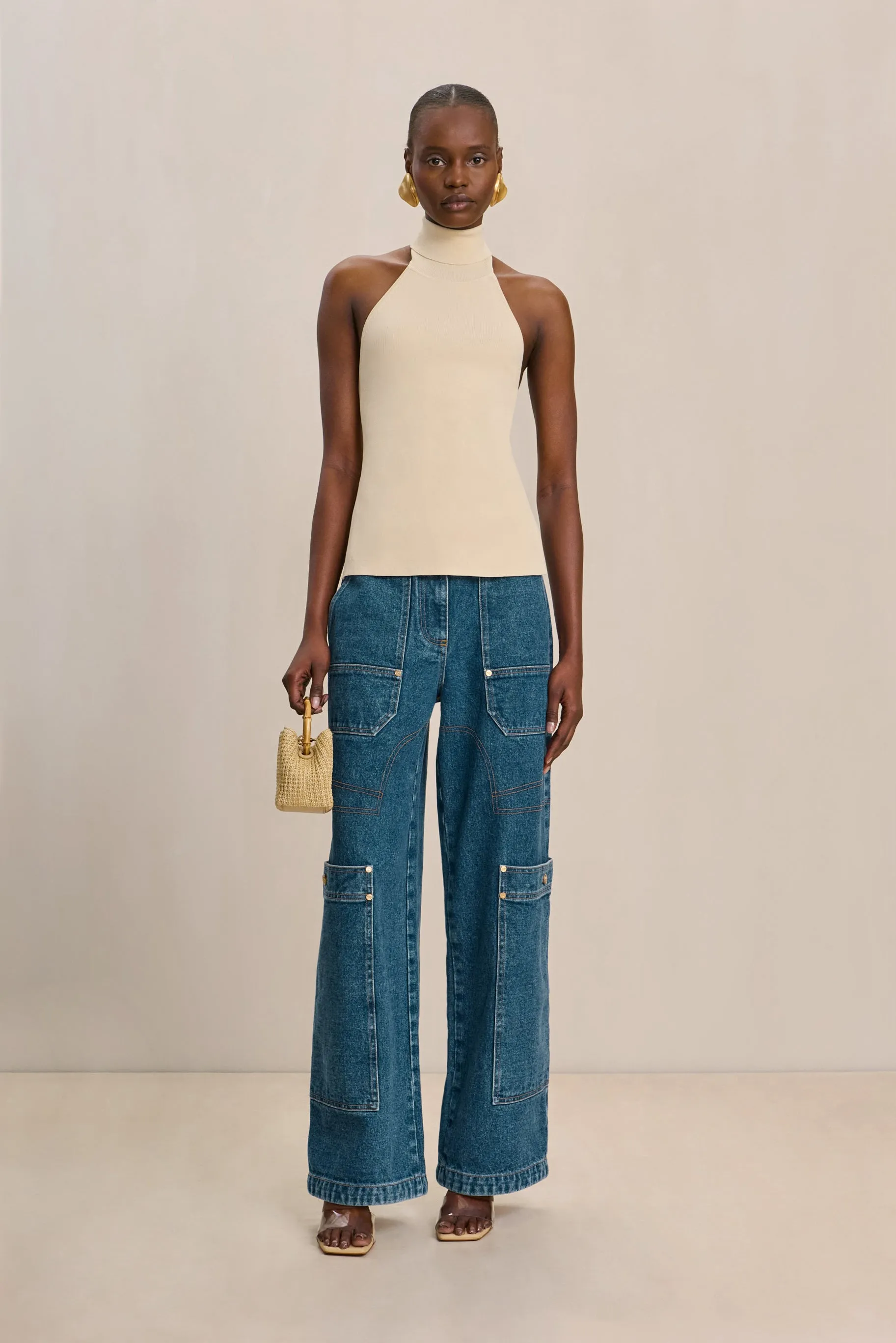 WAKE KNIT TOP - SAND sold by Cult Gaia product image thumbnail 2