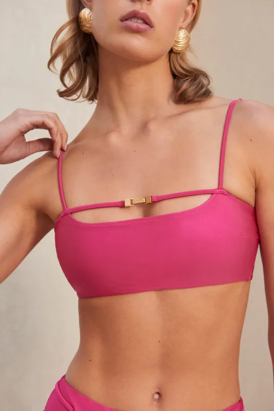 BETTY BIKINI TOP - DRAGONFRUIT sold by cult gaia