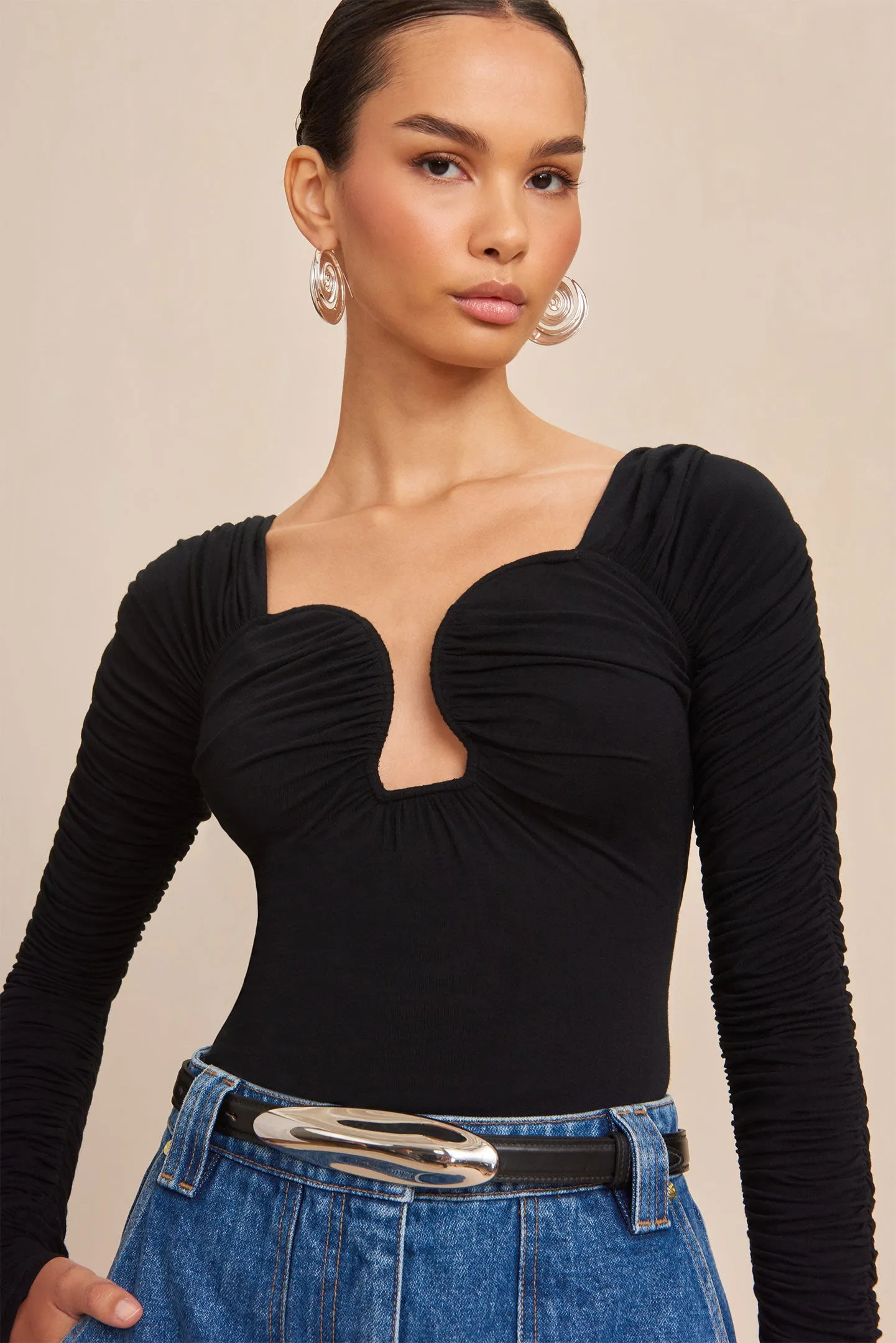 ESMA BODYSUIT - BLACK sold by cult gaia