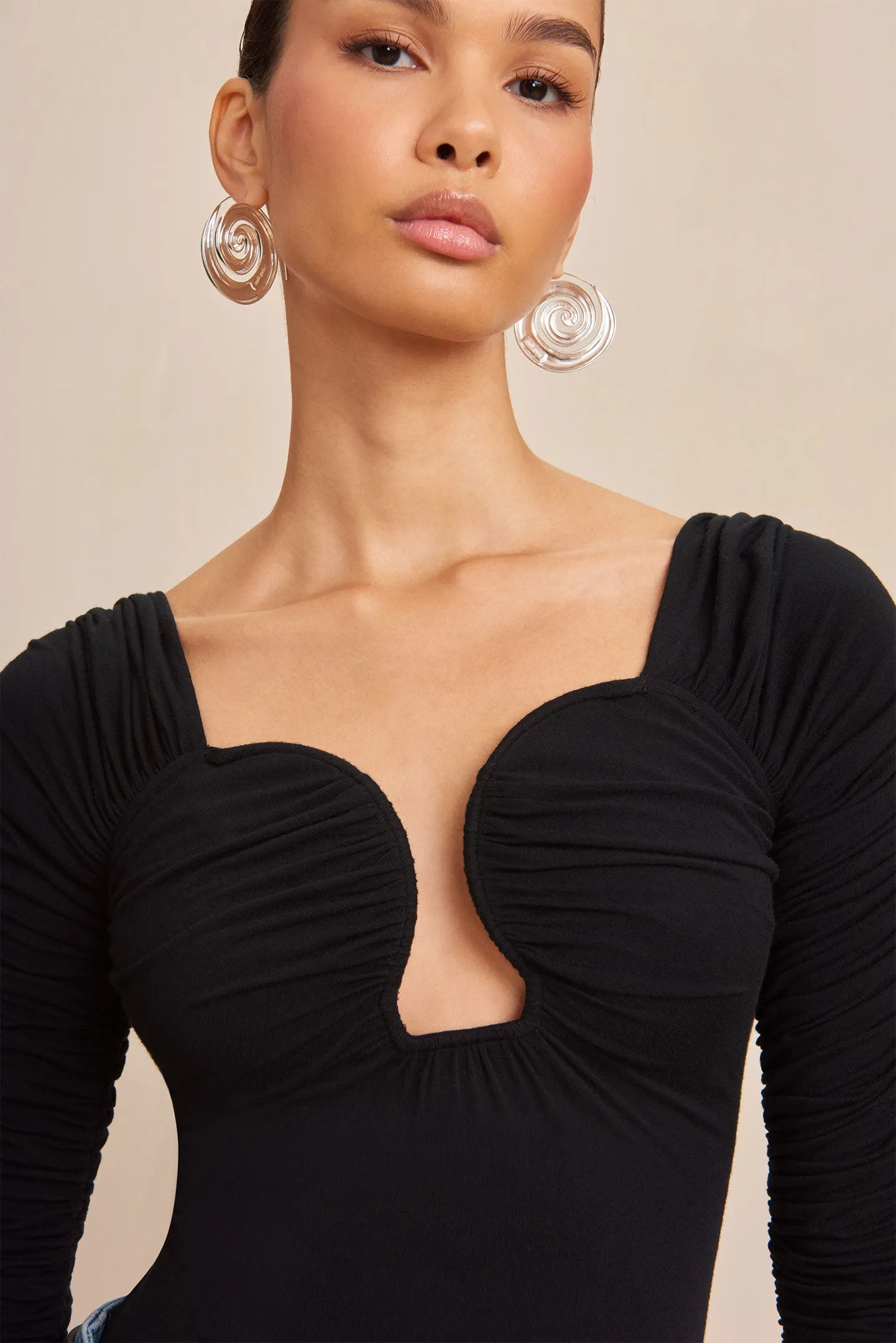 ESMA BODYSUIT - BLACK sold by cult gaia product image thumbnail 4