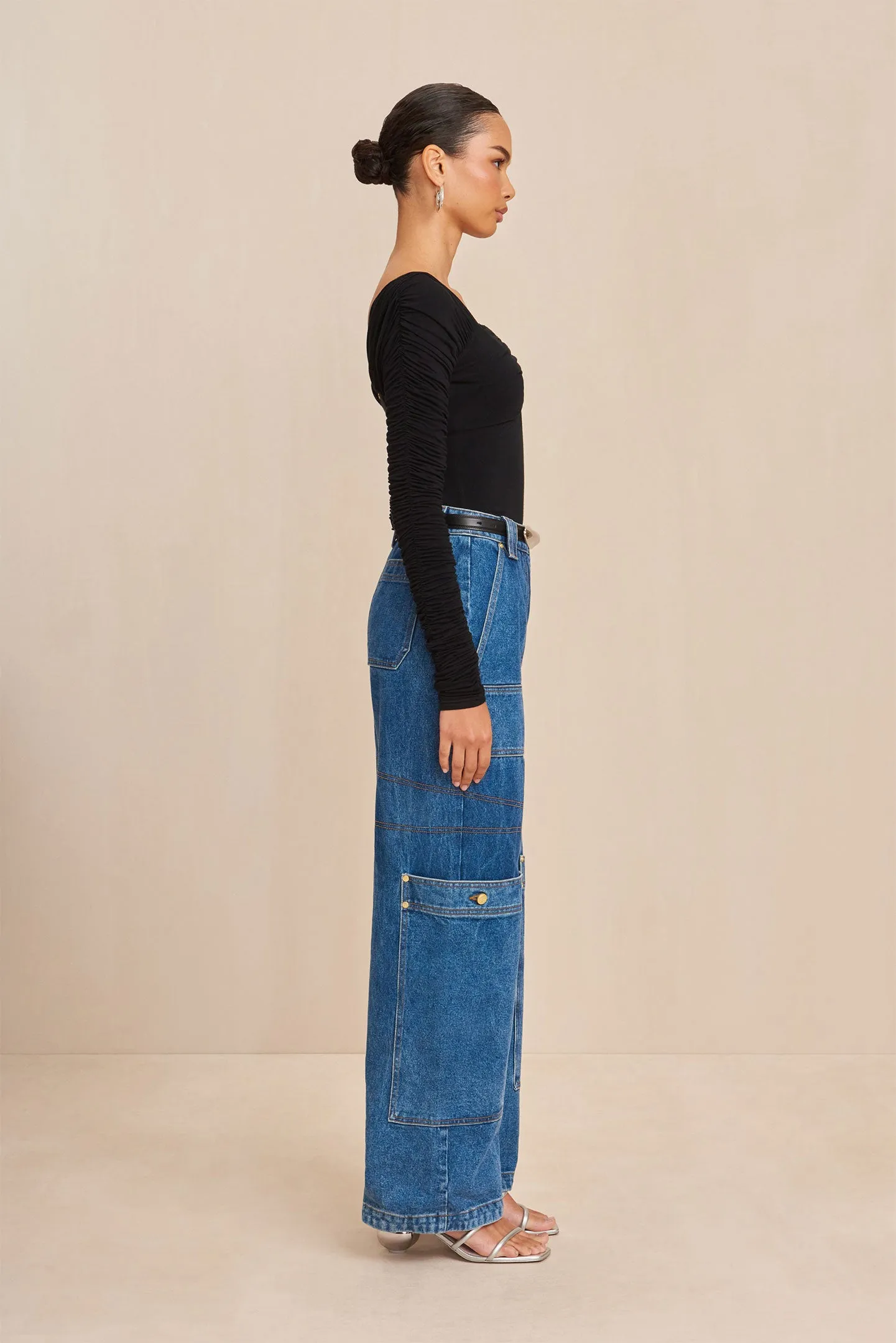 ESMA BODYSUIT - BLACK sold by cult gaia product image thumbnail 3