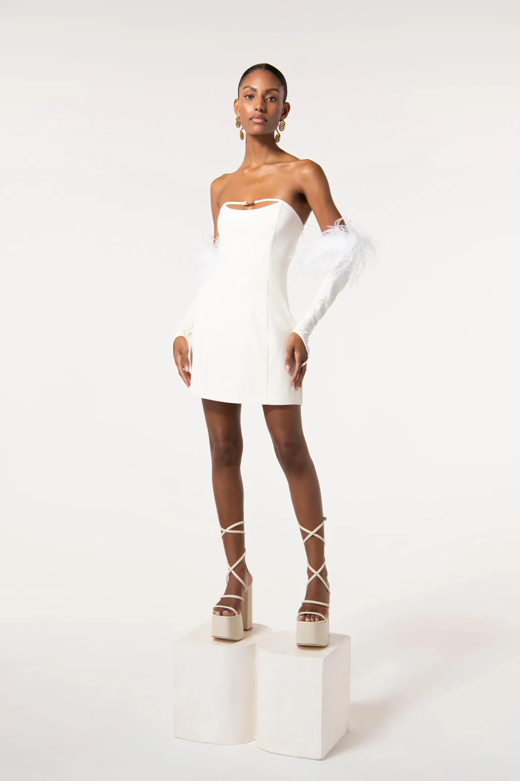 JASLENE DRESS - OFF WHITE sold by cult gaia