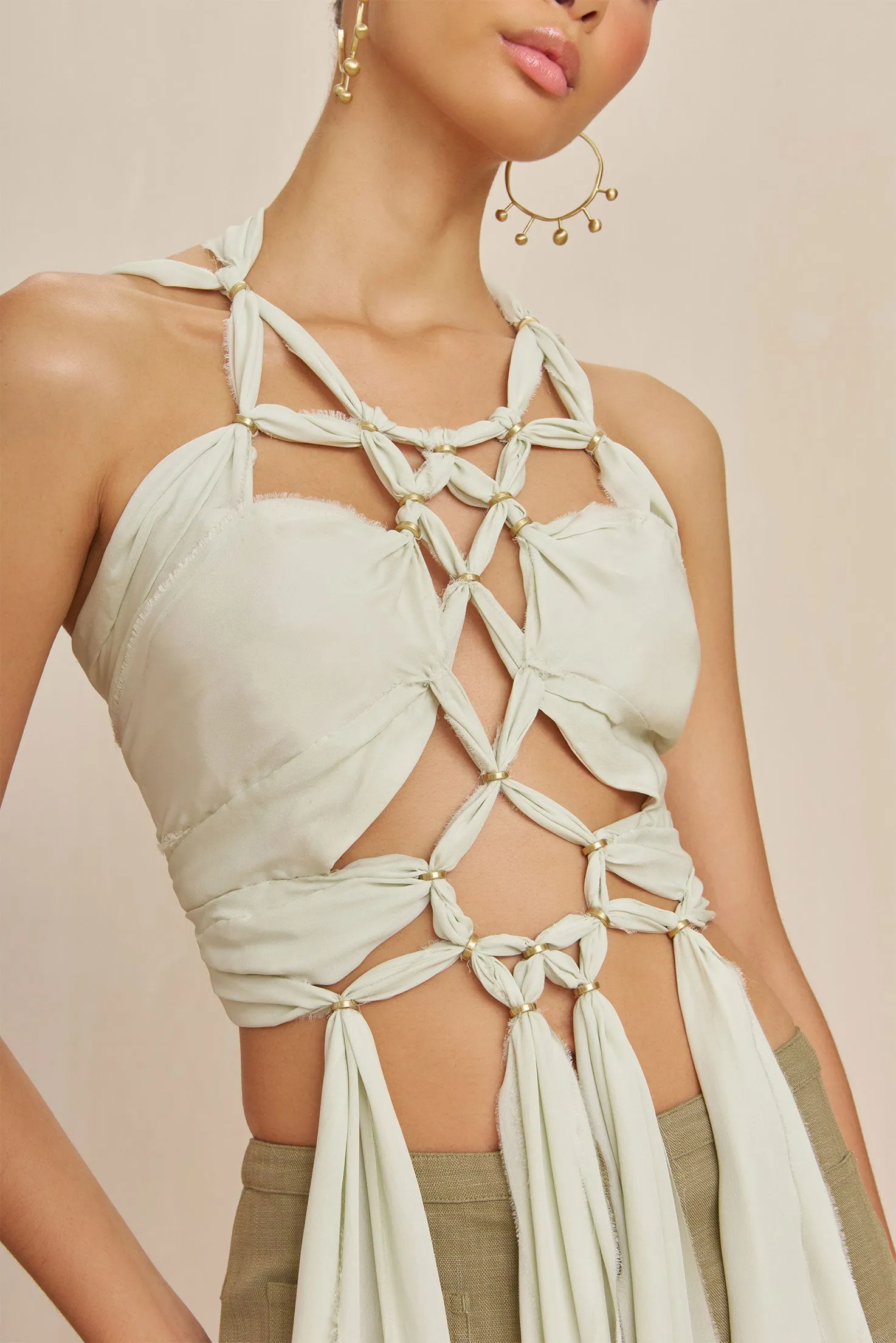 TAIJA TOP - LIGHT HONEYDEW sold by cult gaia