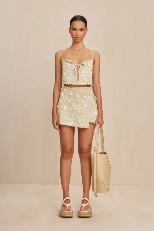 TILDA KNIT SKIRT - BEACH COMBO sold by cult gaia
