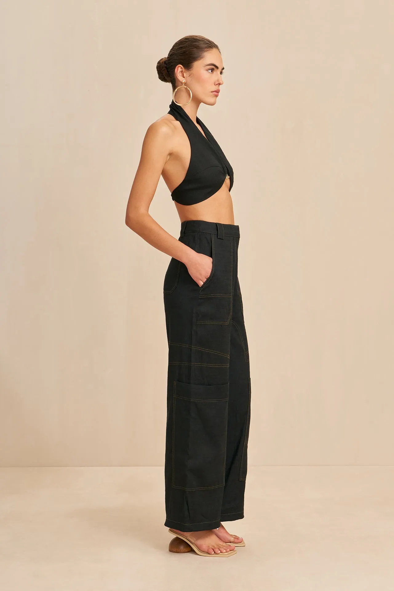 WYNN PANT - BLACK sold by Cult Gaia product image thumbnail 3