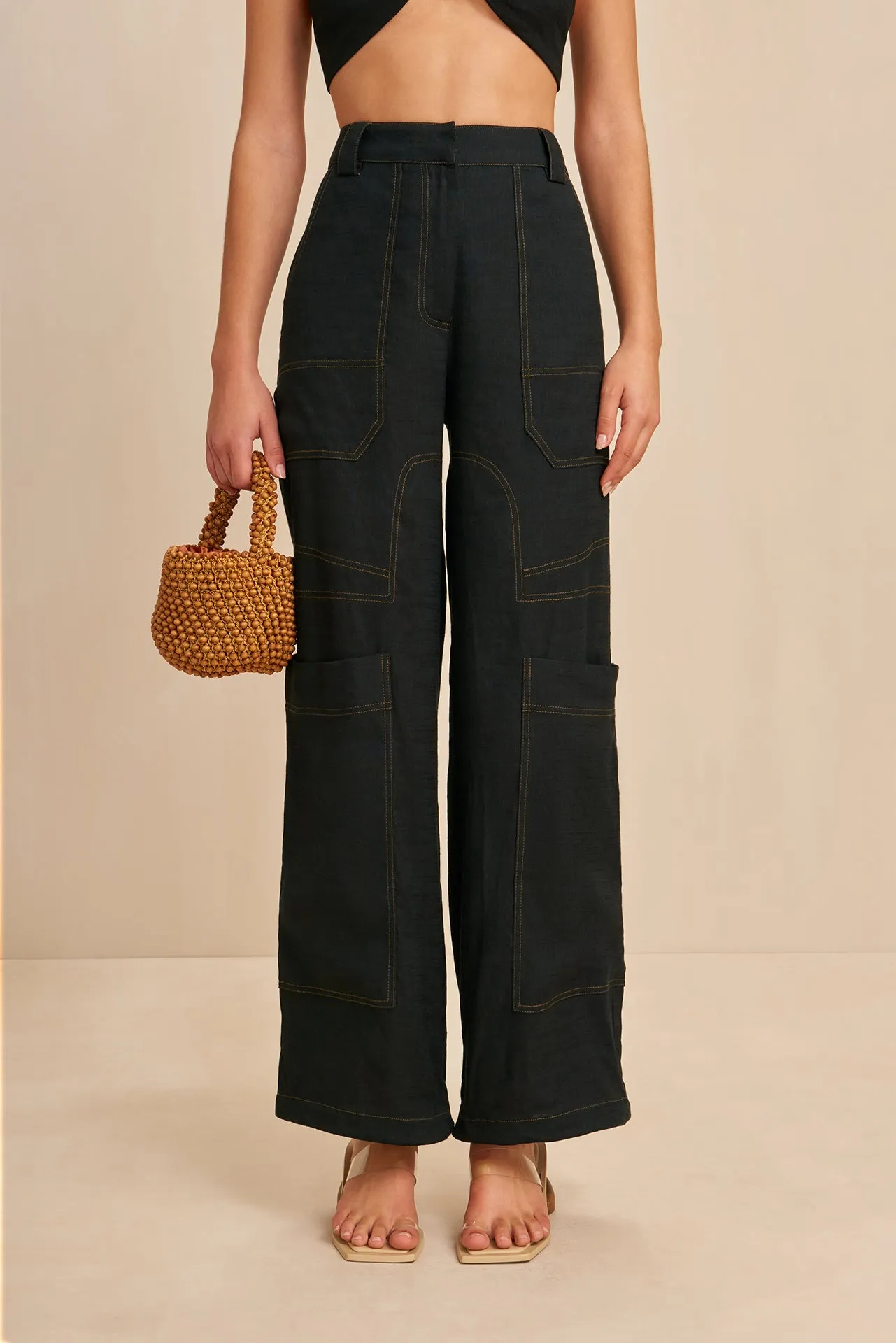 WYNN PANT - BLACK sold by Cult Gaia product image thumbnail 2