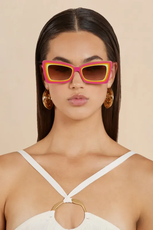 ZAZA SUNGLASSES - DRAGONFRUIT MULTI sold by cult gaia