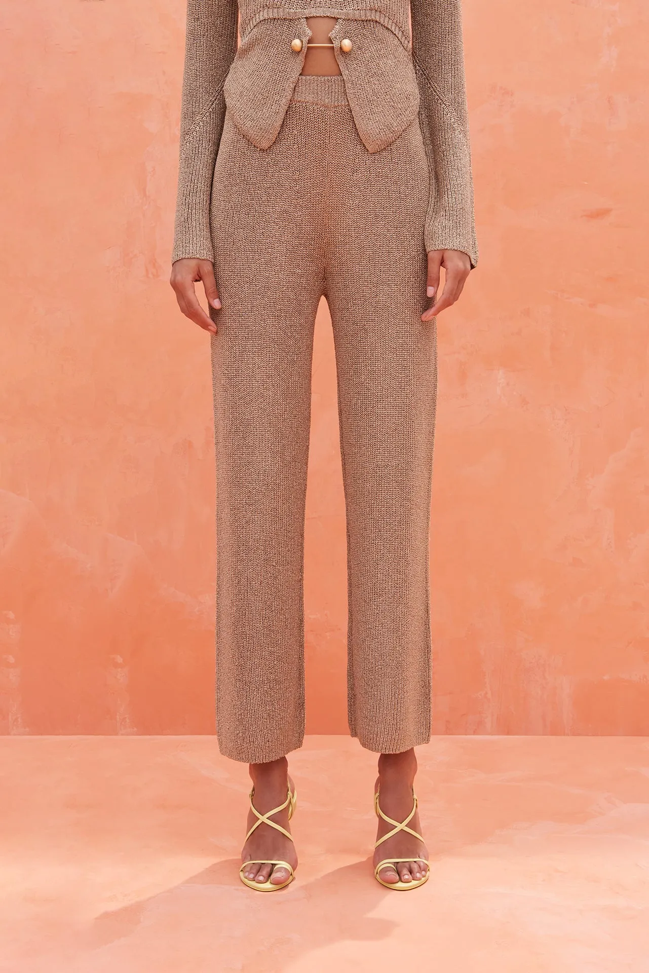 LAWENA KNIT PANT - CHAMPAGNE sold by Cult Gaia product image thumbnail 2