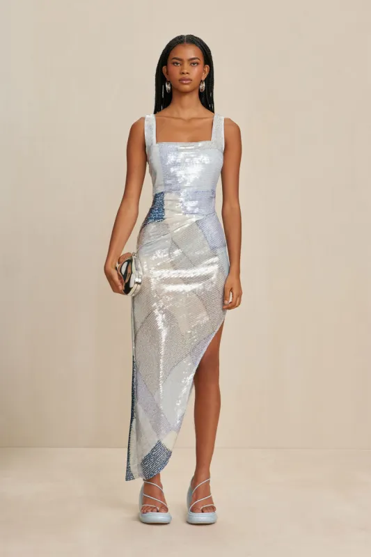 JUNIE DRESS - BLUE MULTI sold by cult gaia