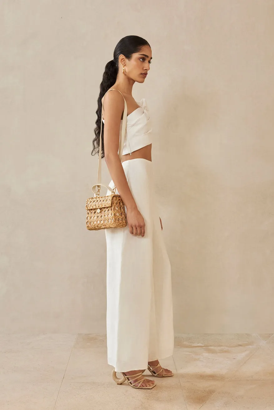 KORA PANT - OFF WHITE LINEN sold by Cult Gaia product image thumbnail 3
