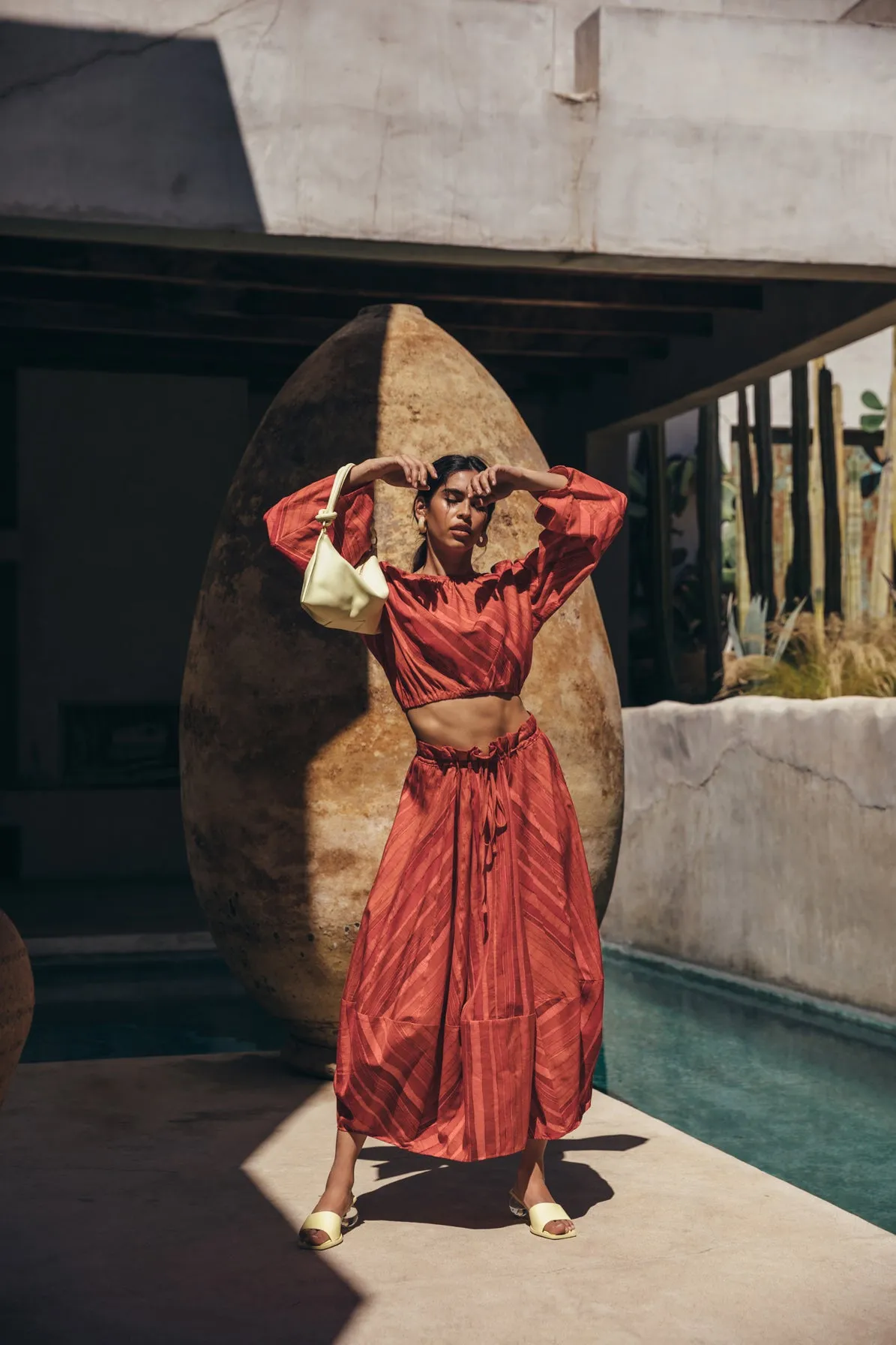 MARTINE TOP - CLAY MULTI STRIPE sold by cult gaia product image thumbnail 3