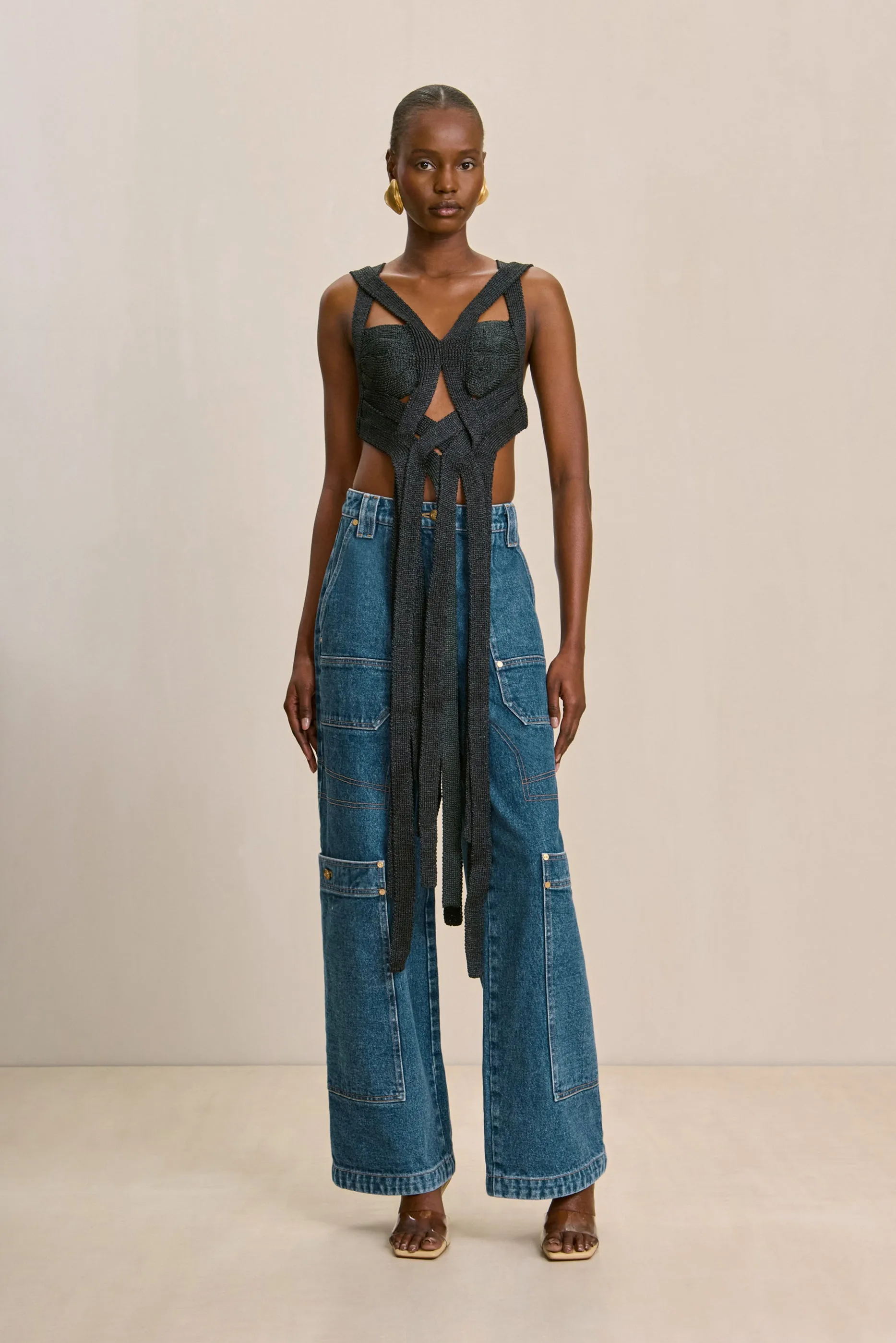 RIHANNA KNIT TOP - BLACK sold by Cult Gaia product image thumbnail 2