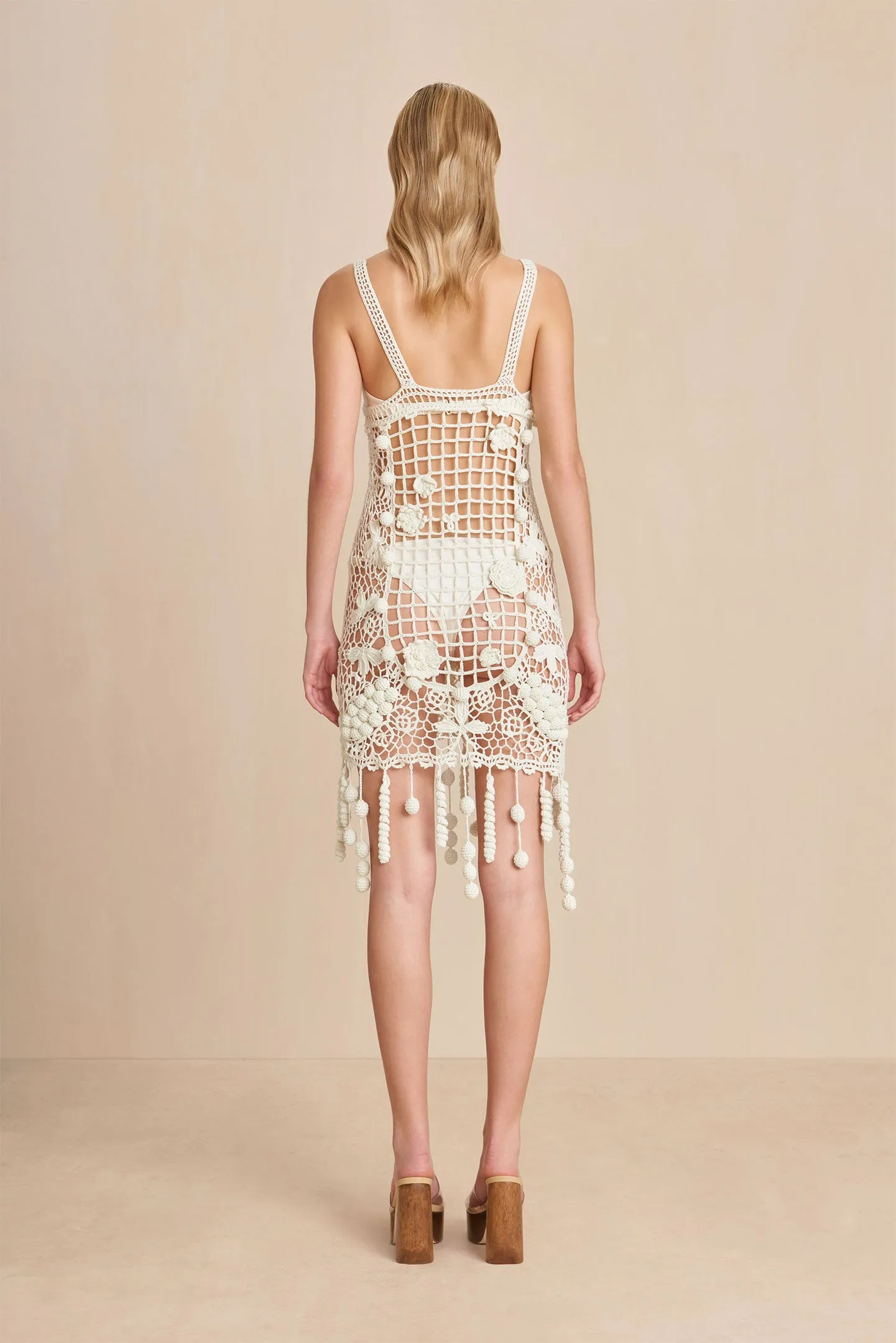 ELAINA CROCHET DRESS - OFF WHITE sold by Cult Gaia product image thumbnail 4