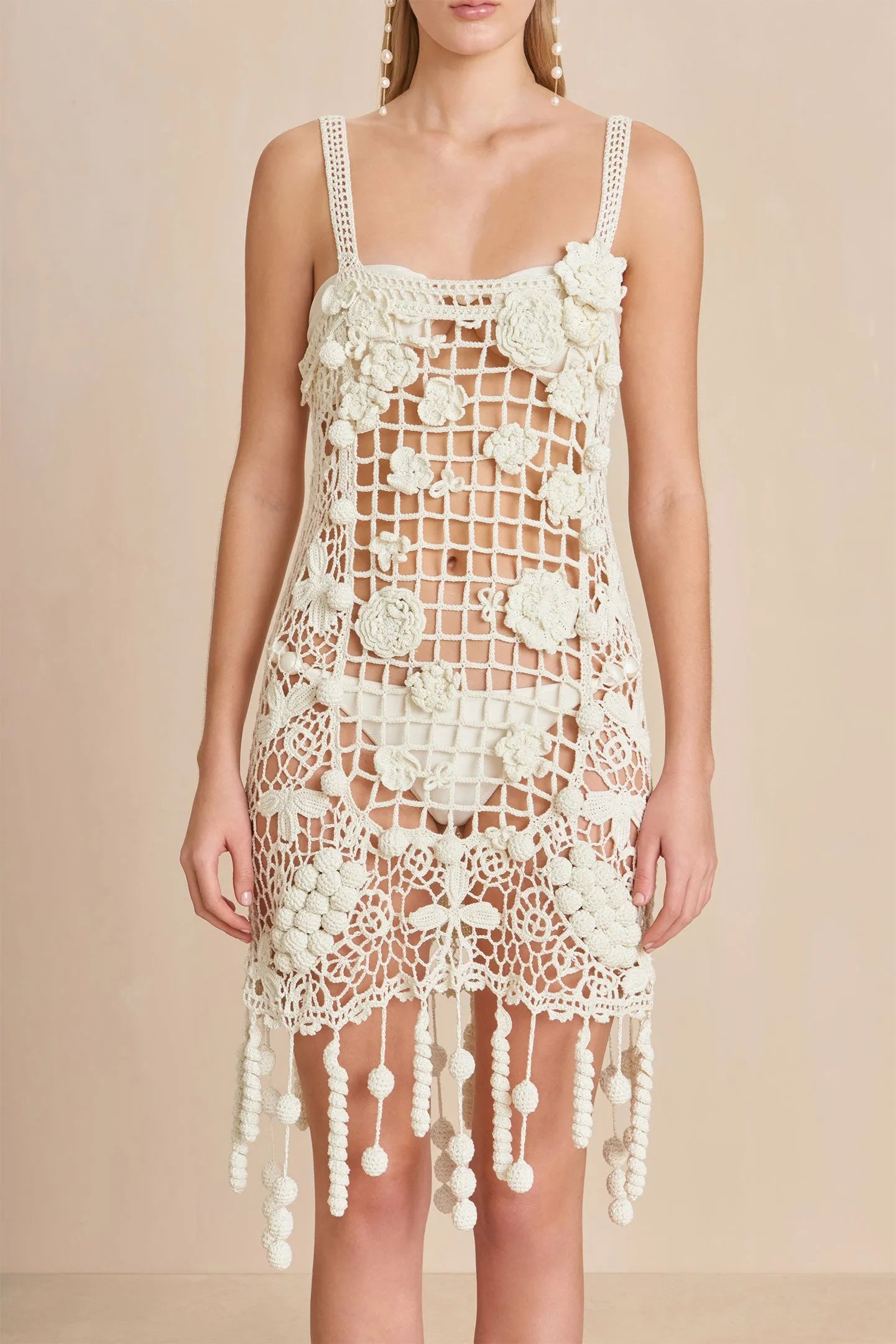 ELAINA CROCHET DRESS - OFF WHITE sold by Cult Gaia product image thumbnail 2