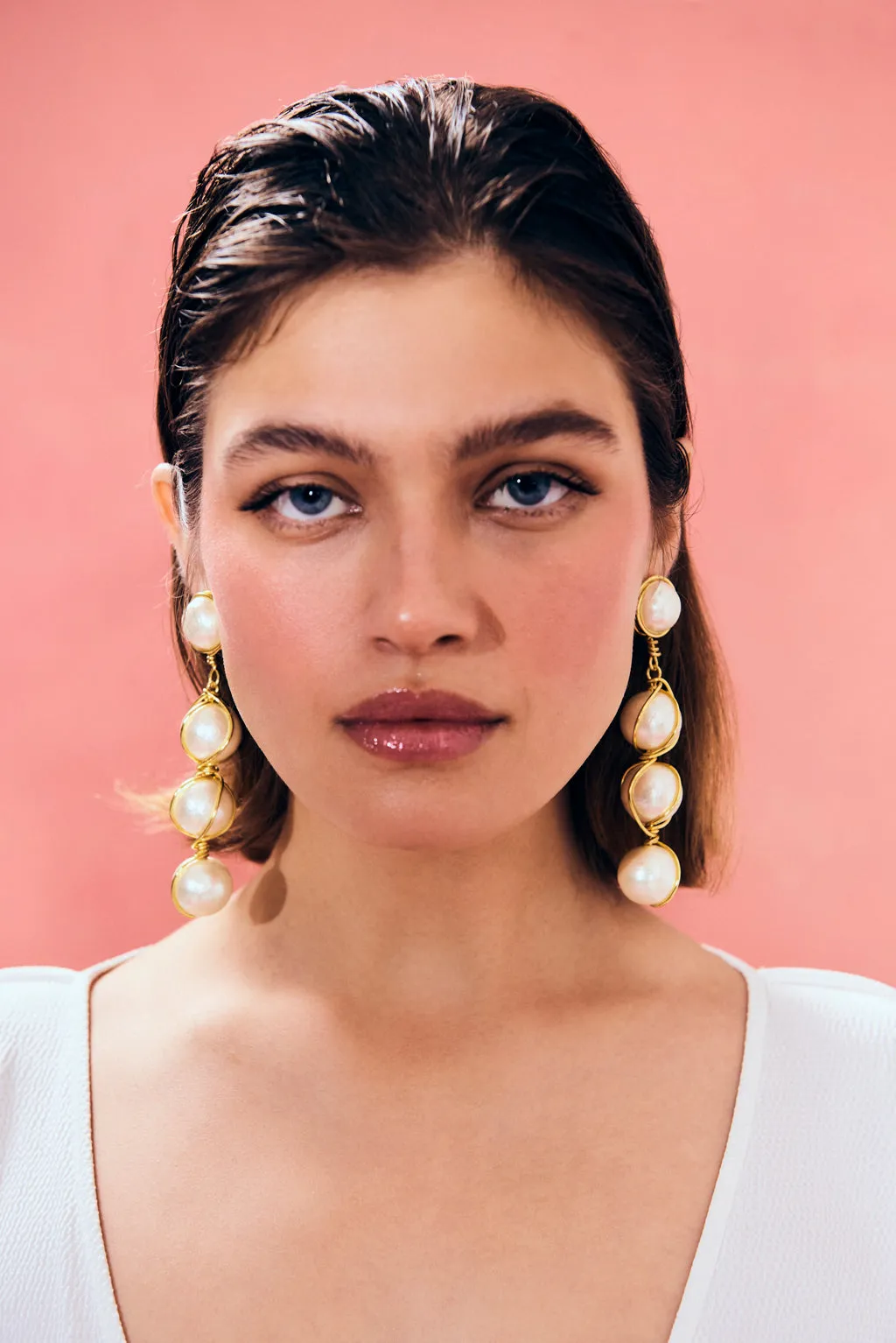 GIGA EARRING - PEARL sold by cult gaia product image thumbnail 2