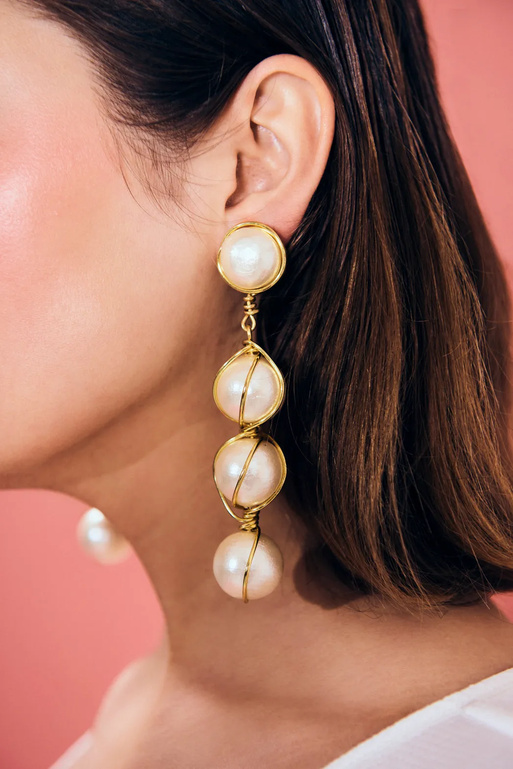 GIGA EARRING - PEARL sold by cult gaia product image thumbnail 3