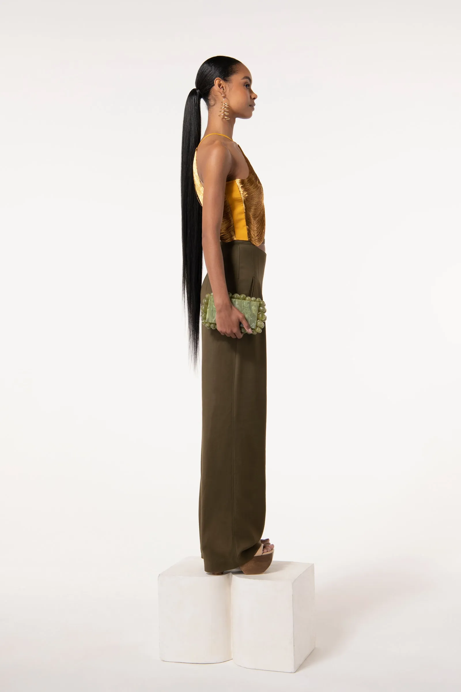 QUELLA TOP - GOLD sold by cult gaia product image thumbnail 5