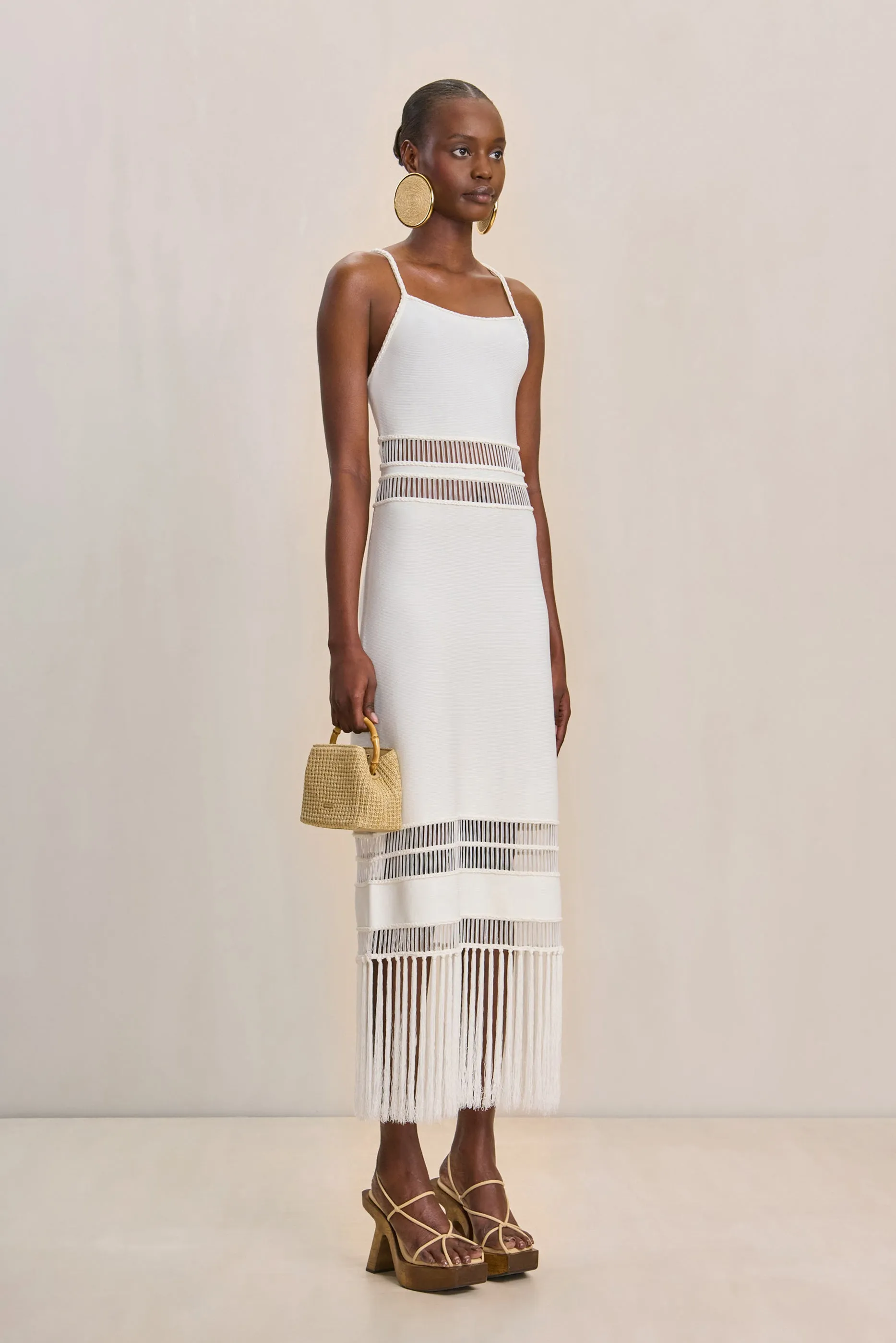 KIKI KNIT DRESS - OFF WHITE sold by cult gaia product image thumbnail 3