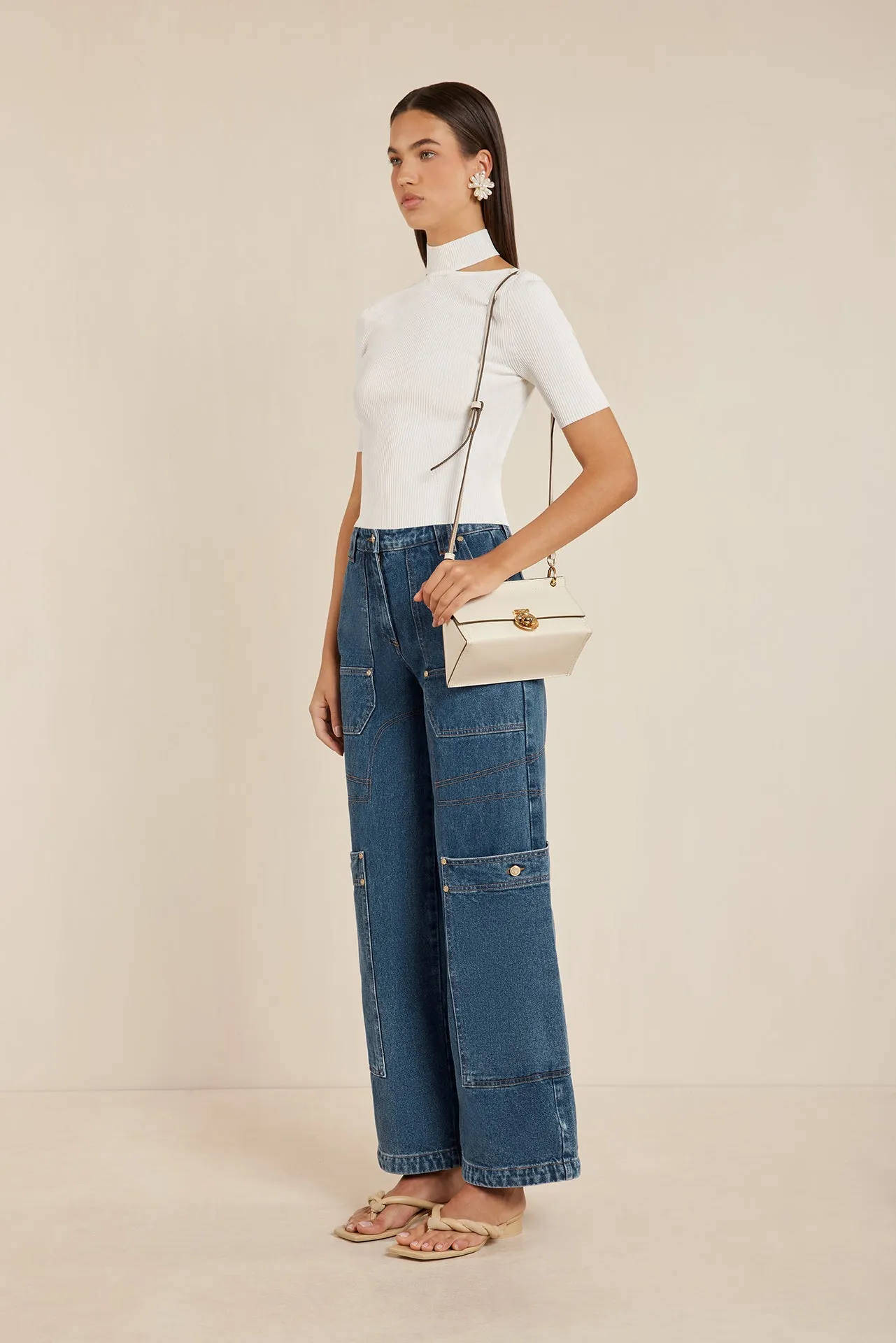 BRIANNA KNIT TOP - OFF WHITE sold by cult gaia product image thumbnail 3