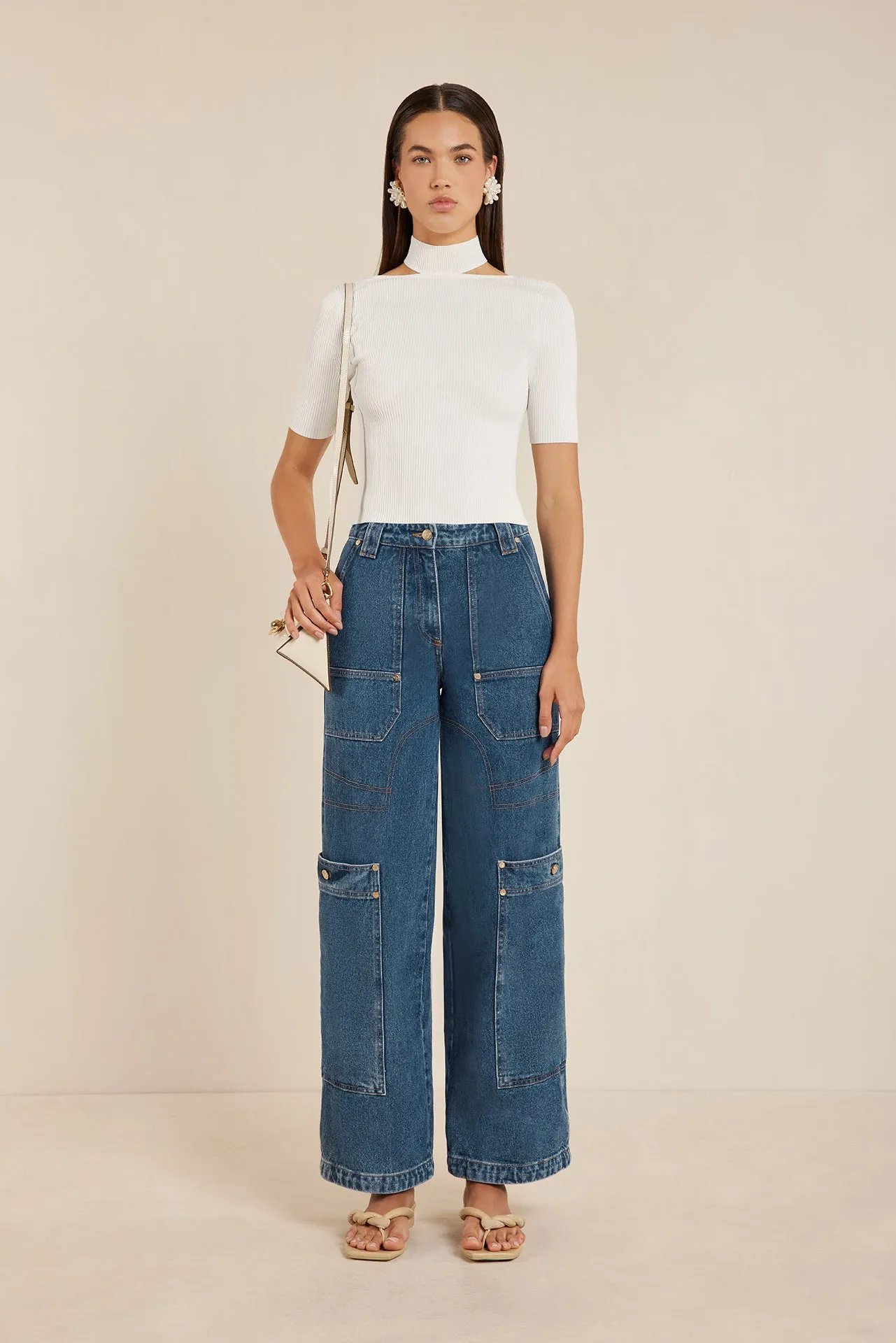 BRIANNA KNIT TOP - OFF WHITE sold by cult gaia product image thumbnail 2