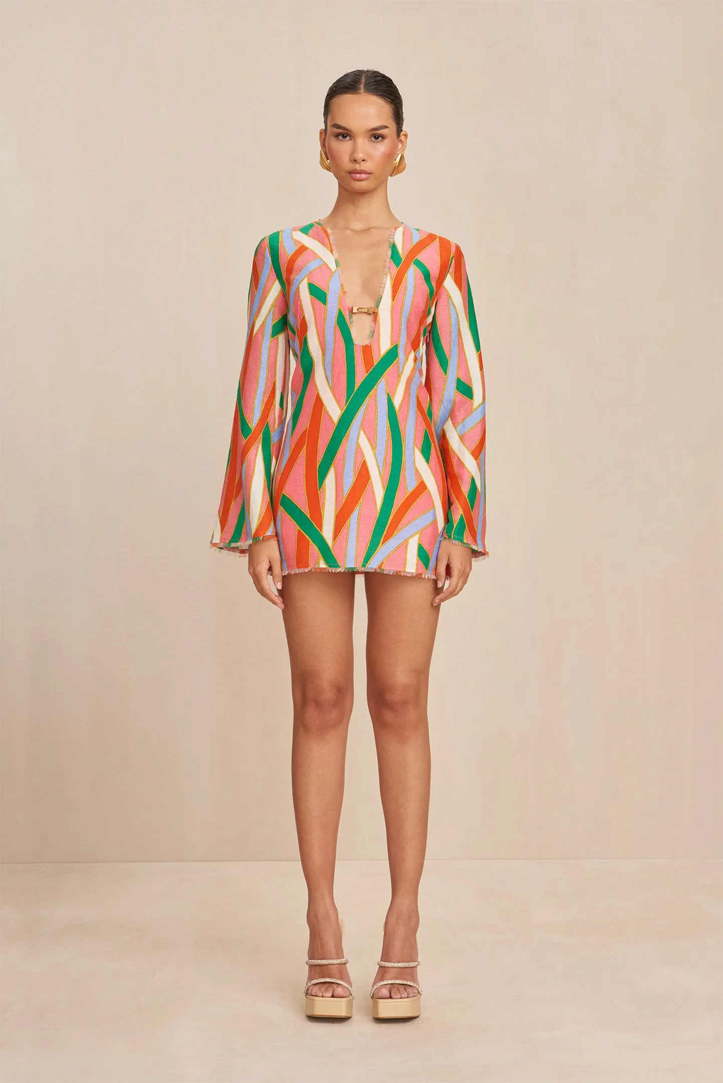 ANIYA DRESS - VINTAGE STRIPE PRINT sold by cult gaia product image thumbnail 2