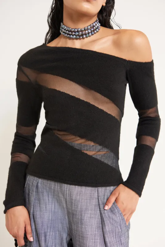 KAZ KNIT TOP - BLACK sold by cult gaia