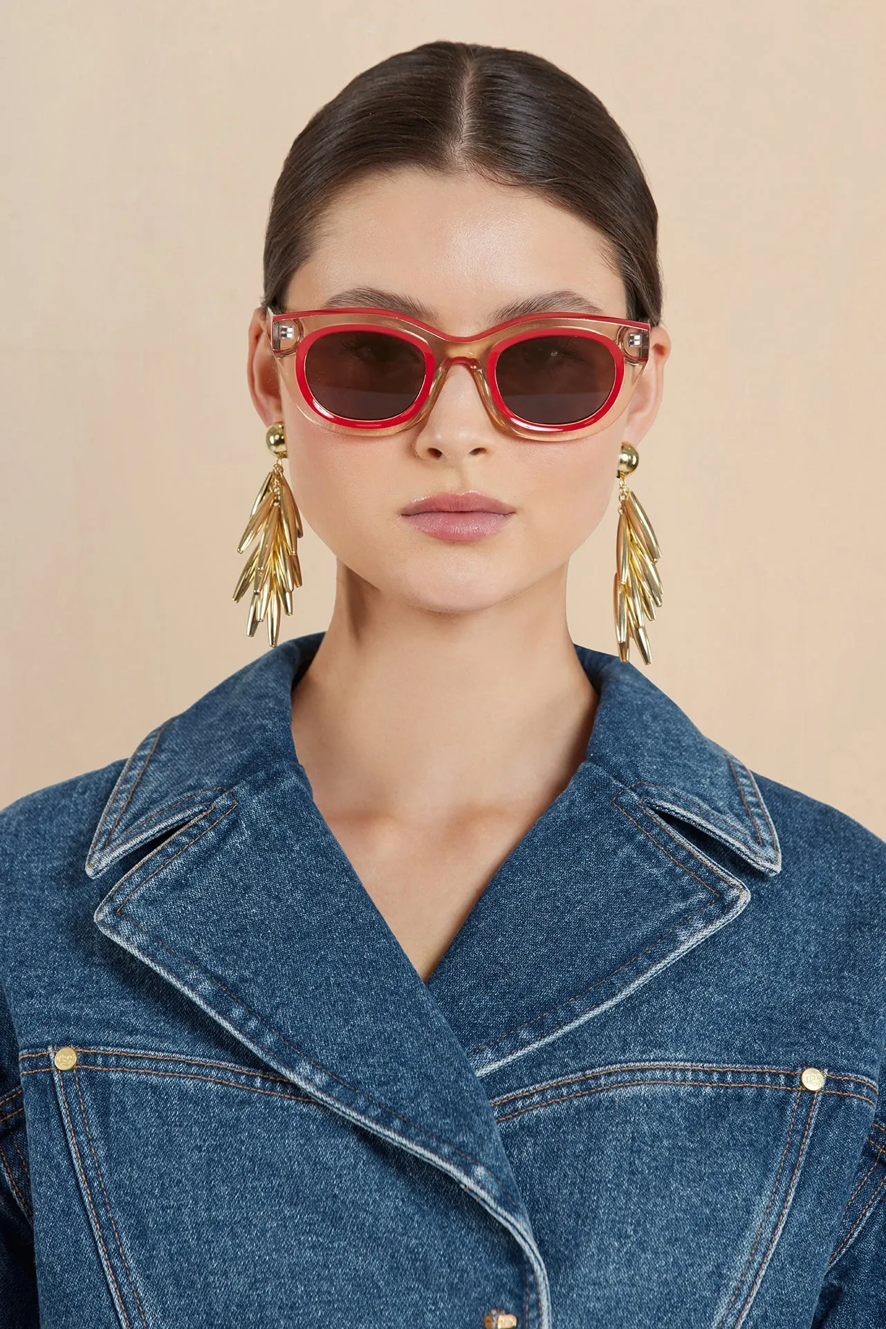 LILI SUNGLASSES - CHAMPAGNE sold by cult gaia product image thumbnail 2