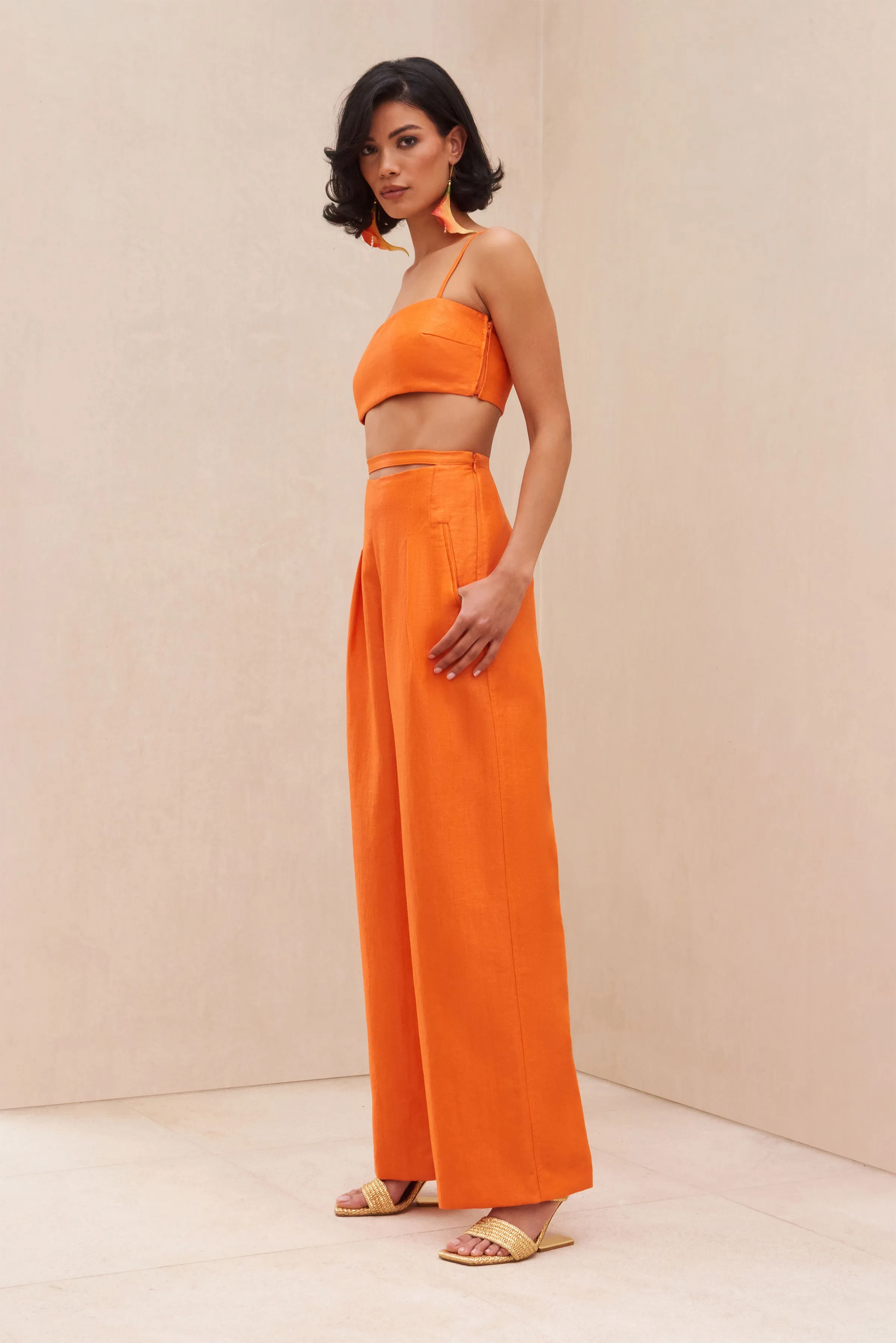 TEREZA TOP - PAPAYA sold by cult gaia product image thumbnail 3