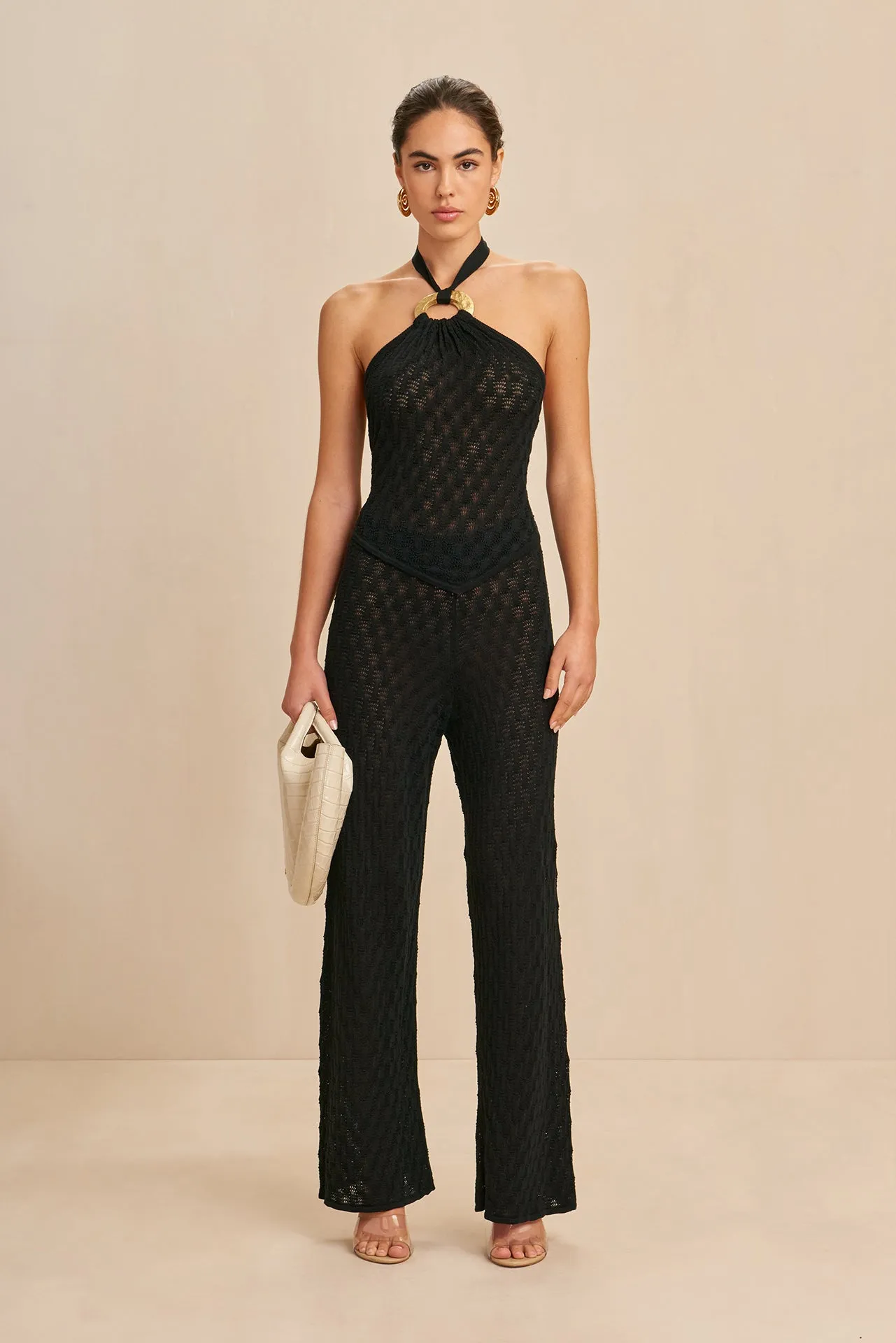 JAMIE KNIT TOP - BLACK sold by cult gaia product image thumbnail 3