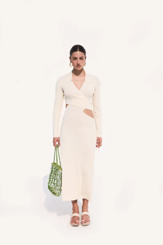 CRISTINA KNIT DRESS - OFF WHITE made by Cult Gaia