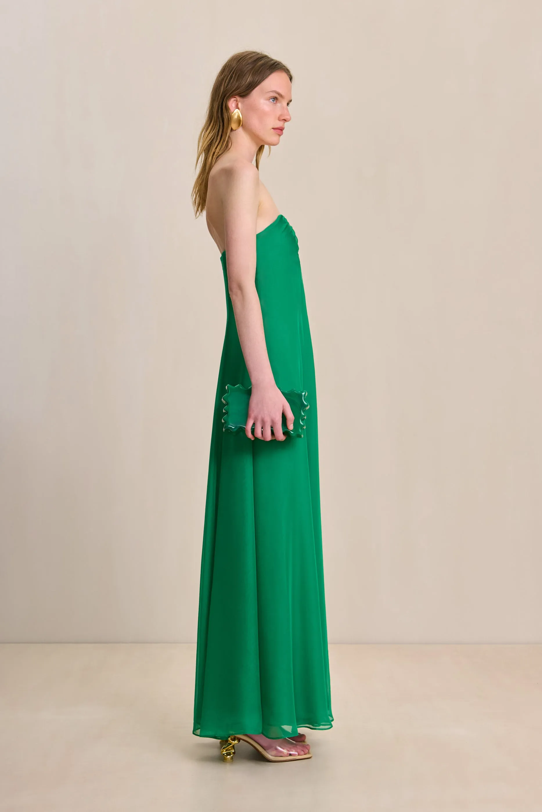 MISA GOWN - MALACHITE sold by Cult Gaia product image thumbnail 4